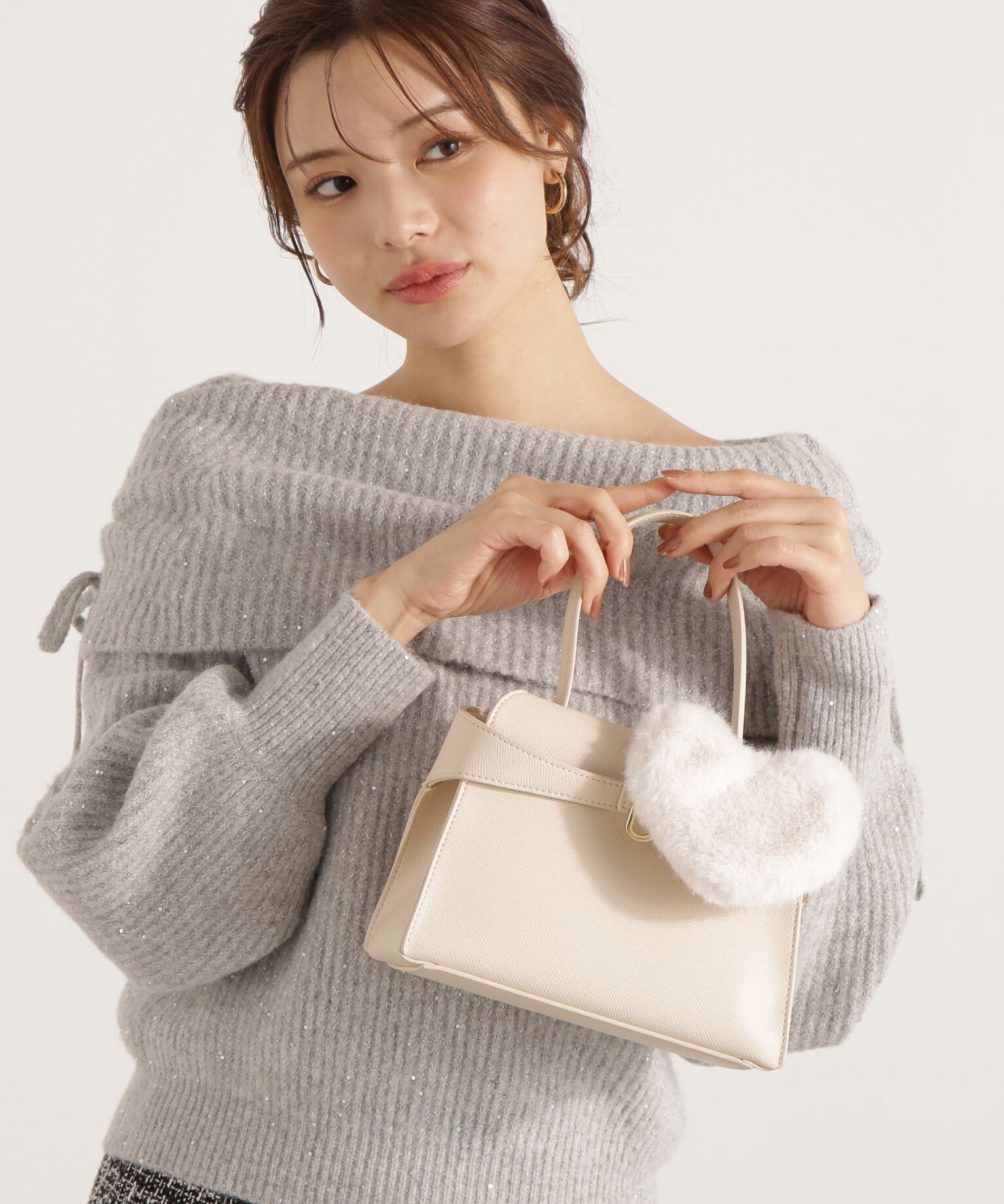 PROPORTION BODY DRESSING「フェイクファーハートチャーム」|その他|ホワイト