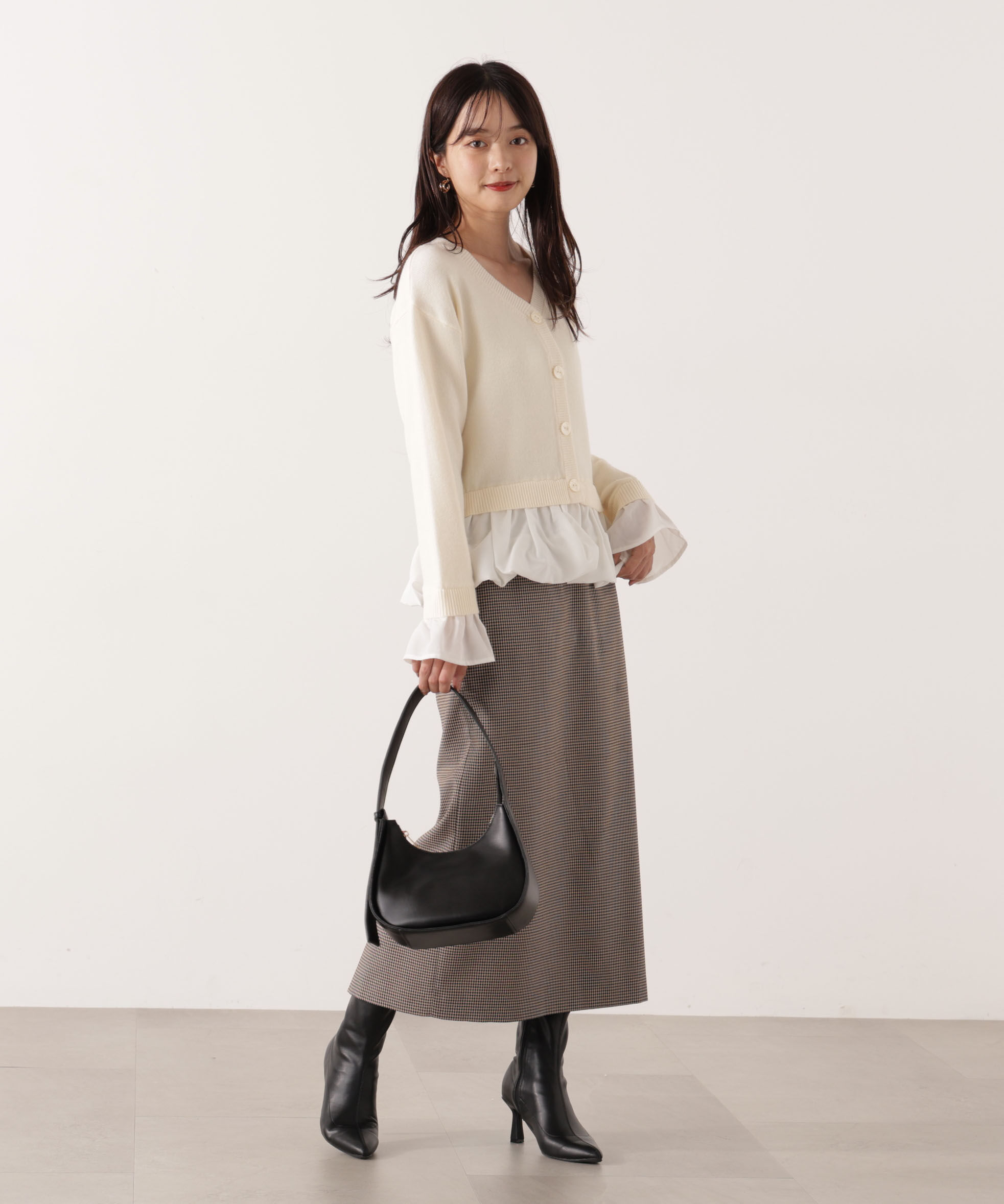 PROPORTION BODY DRESSING「ギンガムナロータイトスカート 25AW」|スカート|