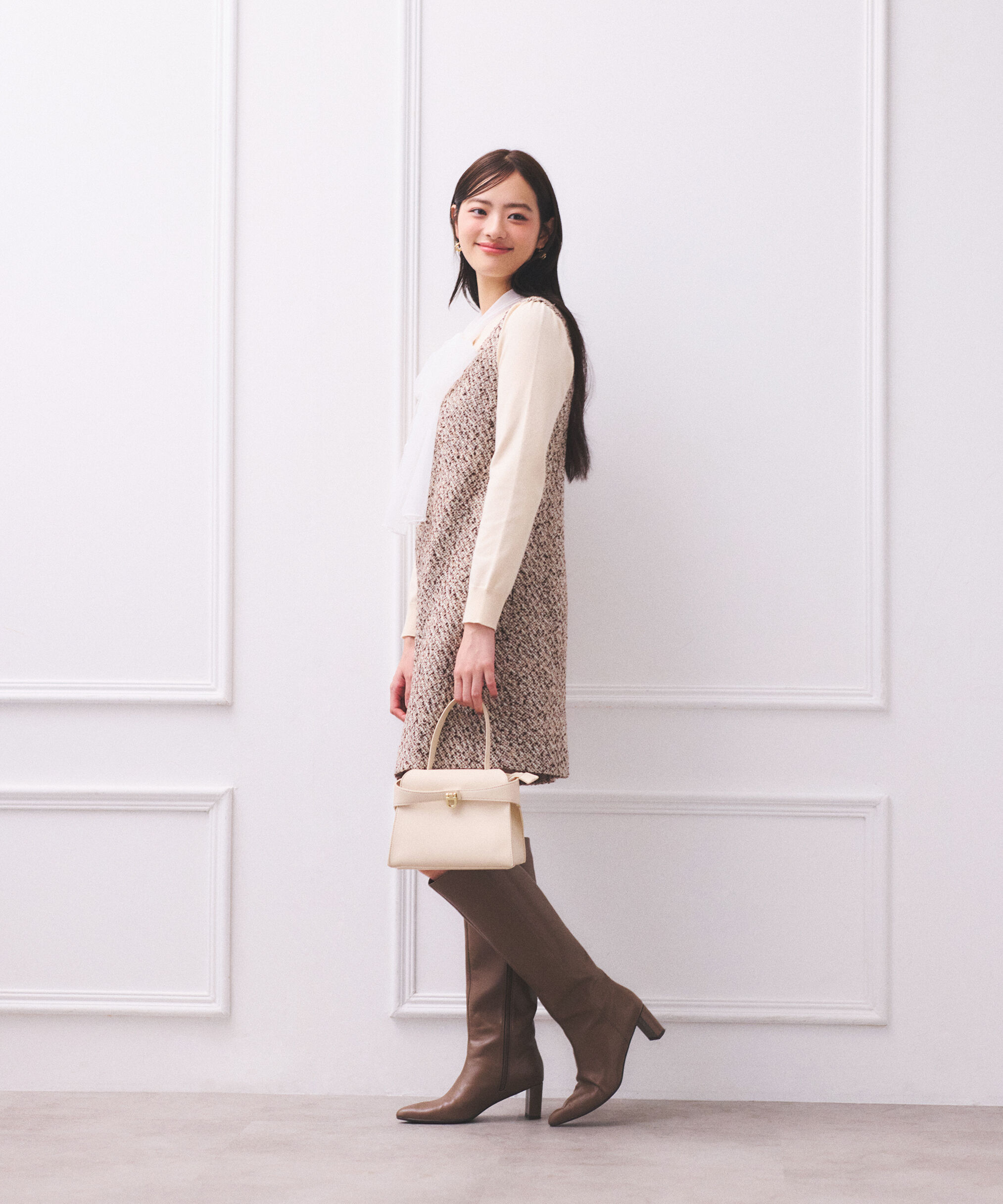 PROPORTION BODY DRESSING「《EDIT COLOGNE》ボウタイ付きニット 25AW」|ニット・セーター|