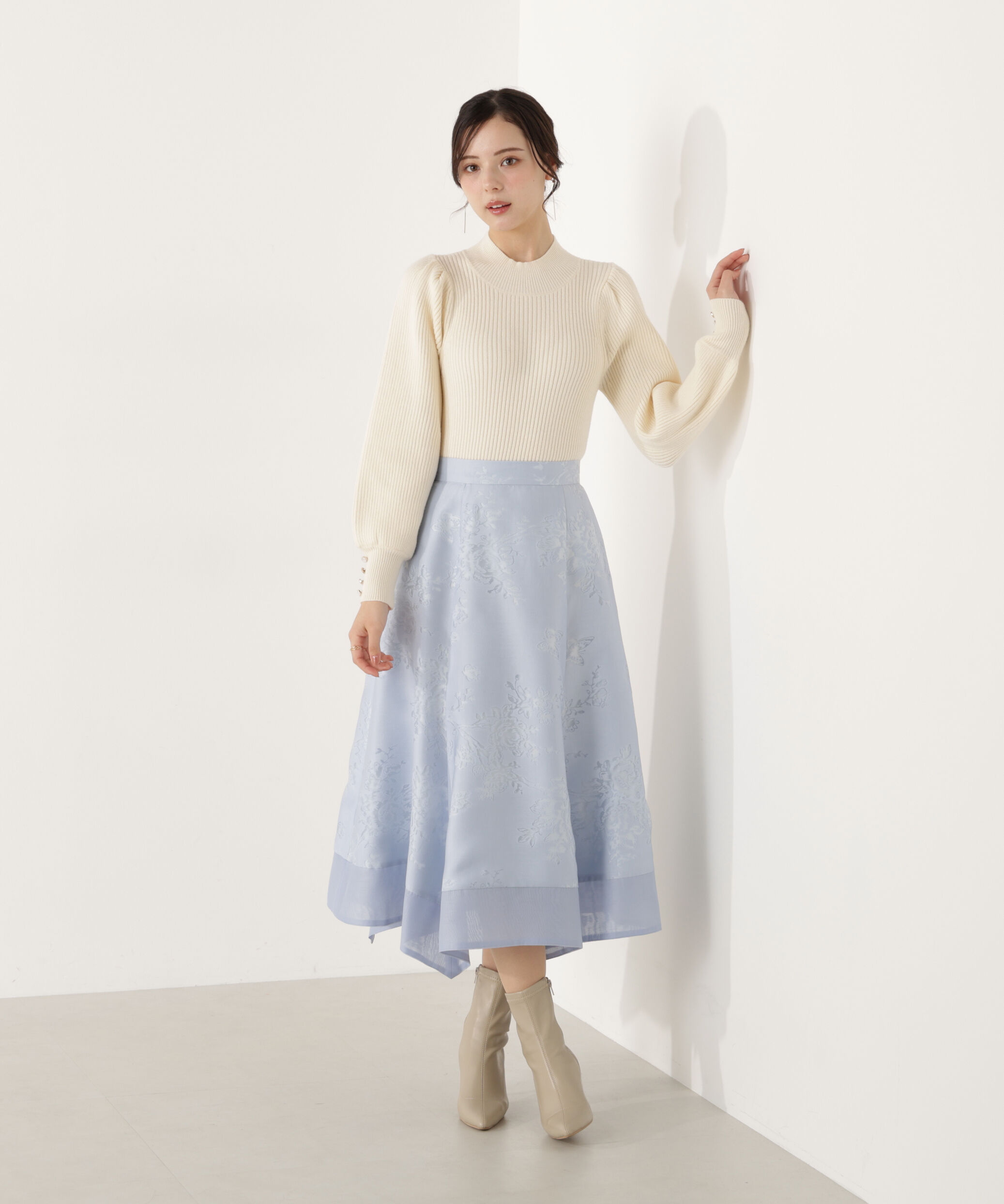 PROPORTION BODY DRESSING「ハンカチーフヘムスカート」|スカート|ブルー