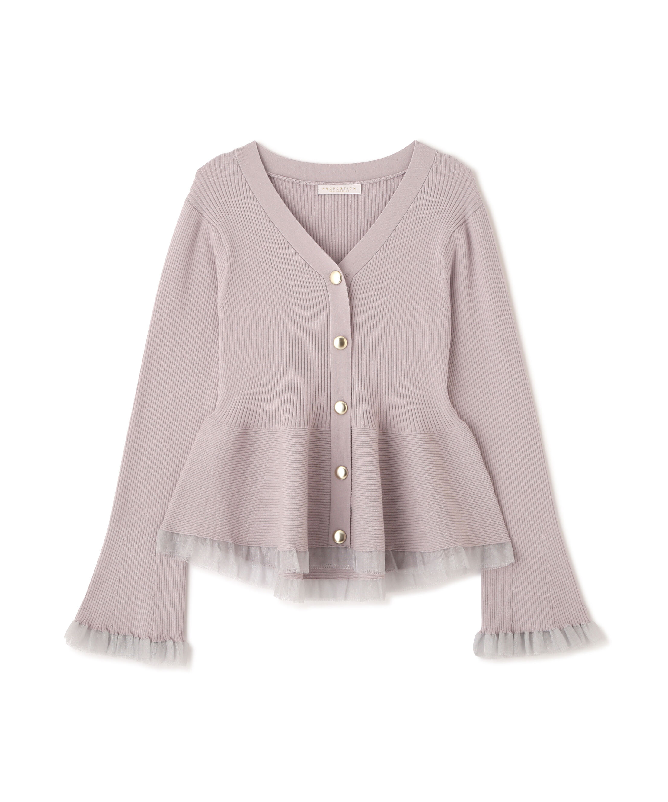 PROPORTION BODY DRESSING「シアー切替ペプラムニット」|ニット・セーター|