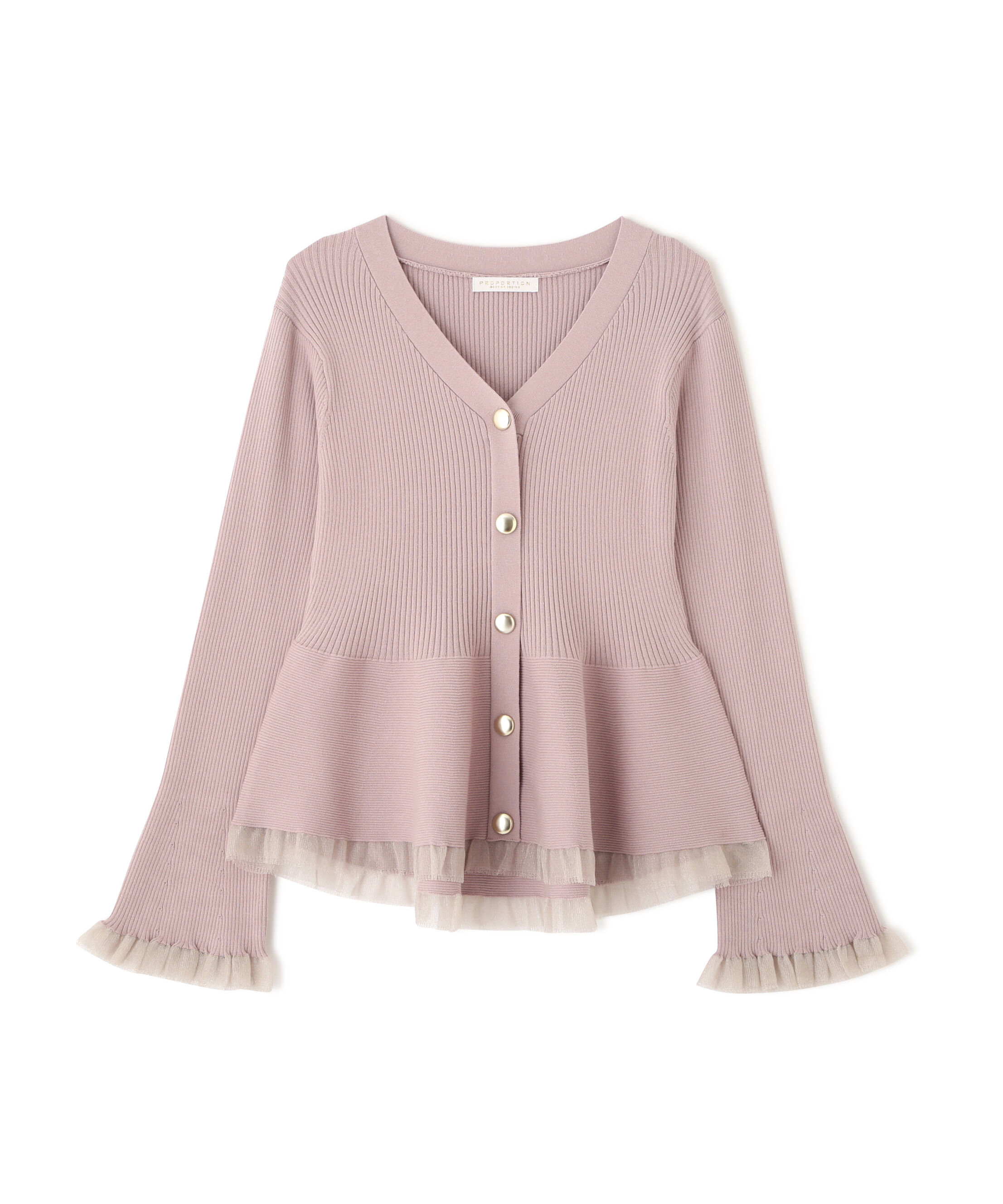 PROPORTION BODY DRESSING「シアー切替ペプラムニット」|ニット・セーター|