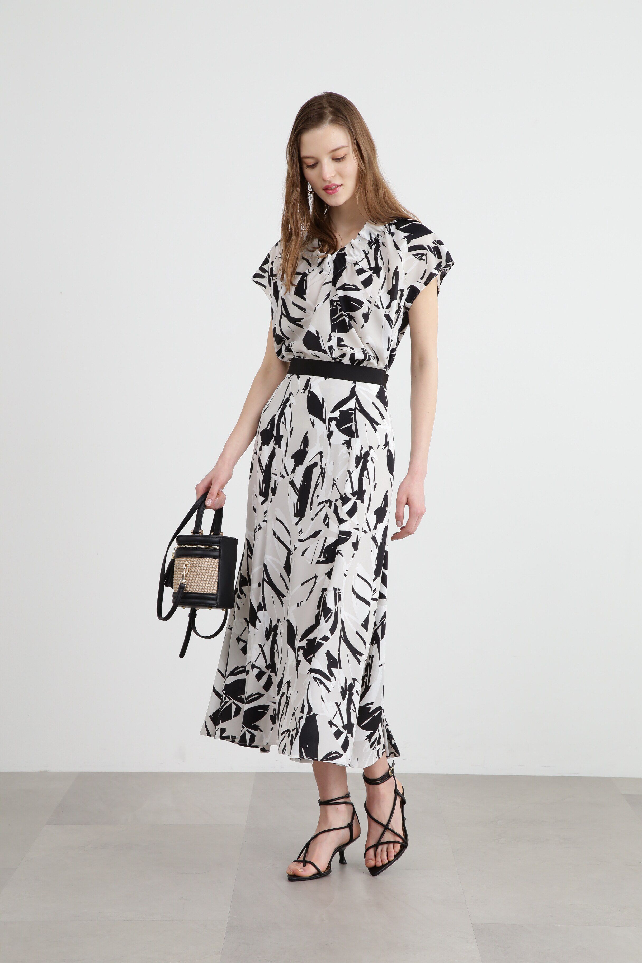  「◆ティアードリーフプリントマーメイドスカート」|スカート|