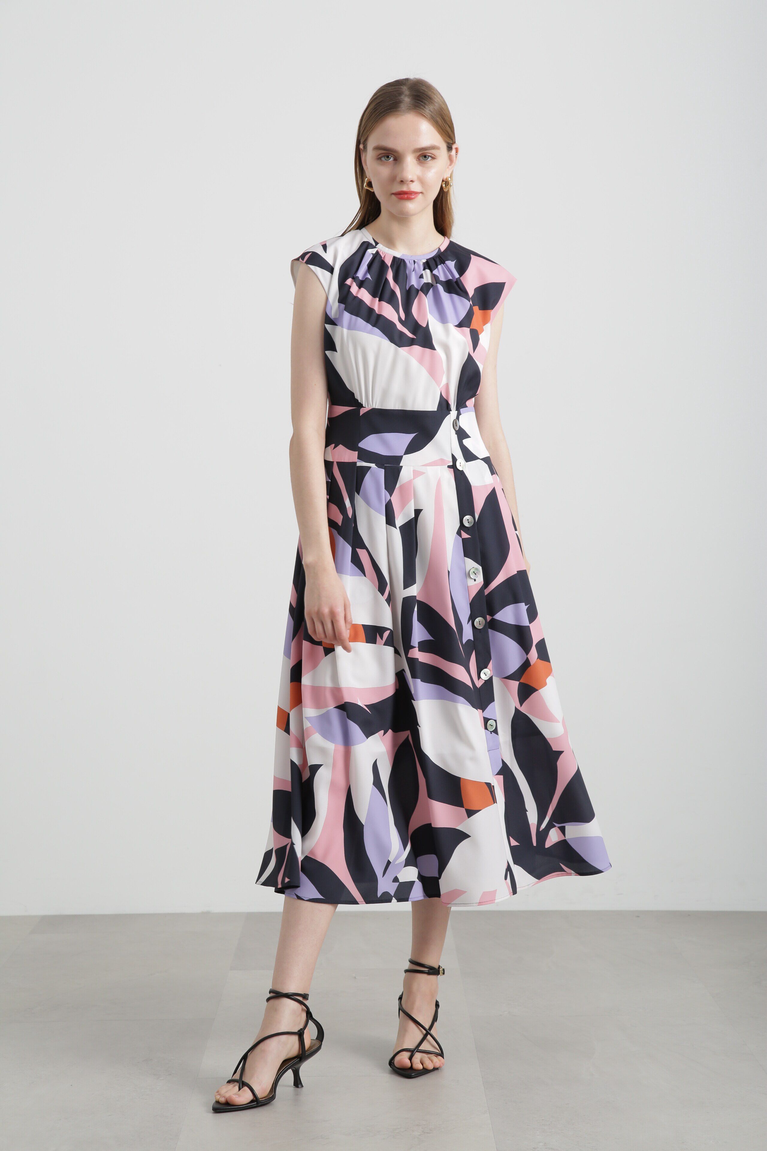  「◆リーフプリントワンピース」|ワンピース|