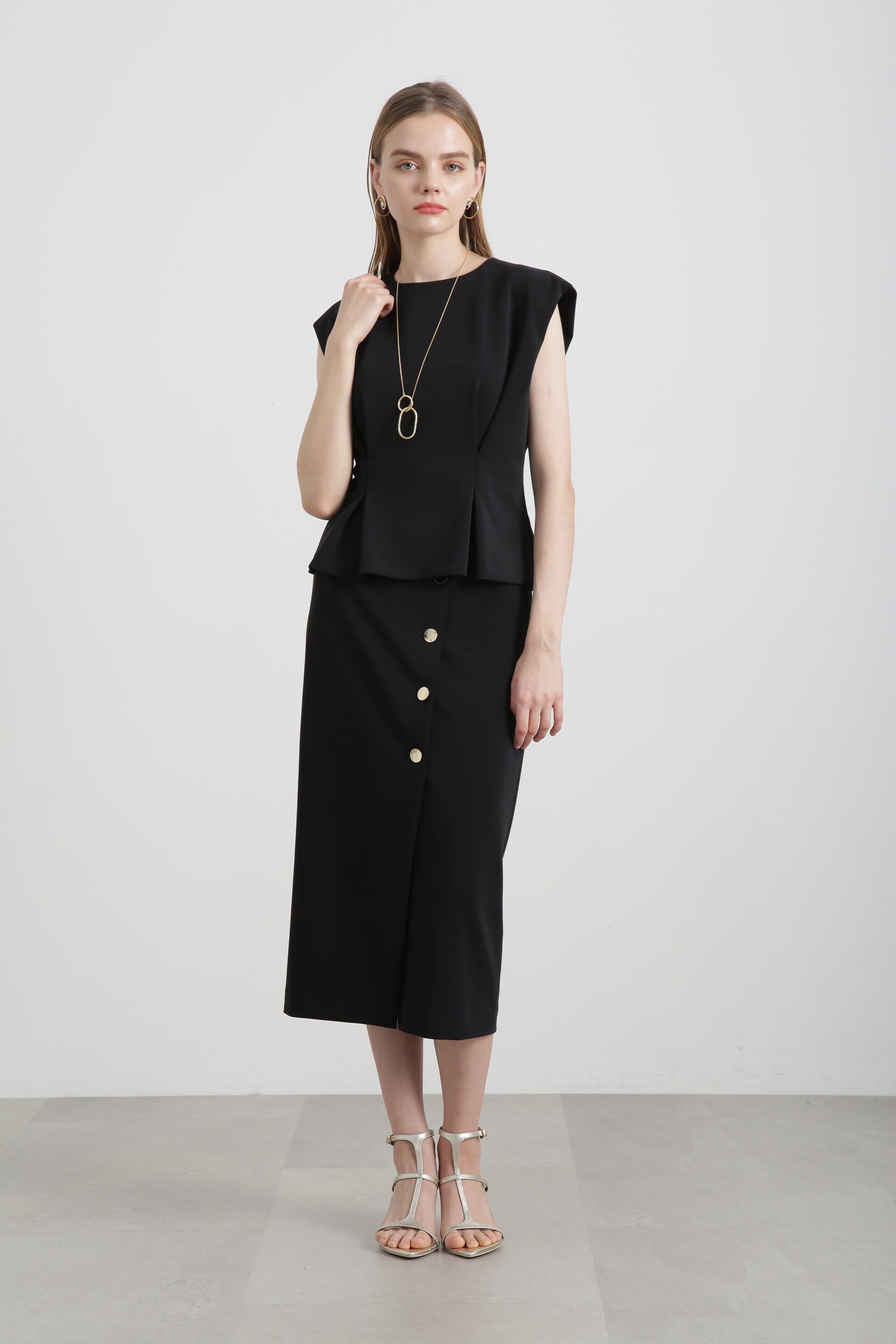  「◆フロントメタルボタンダンボールスカート」|スカート|