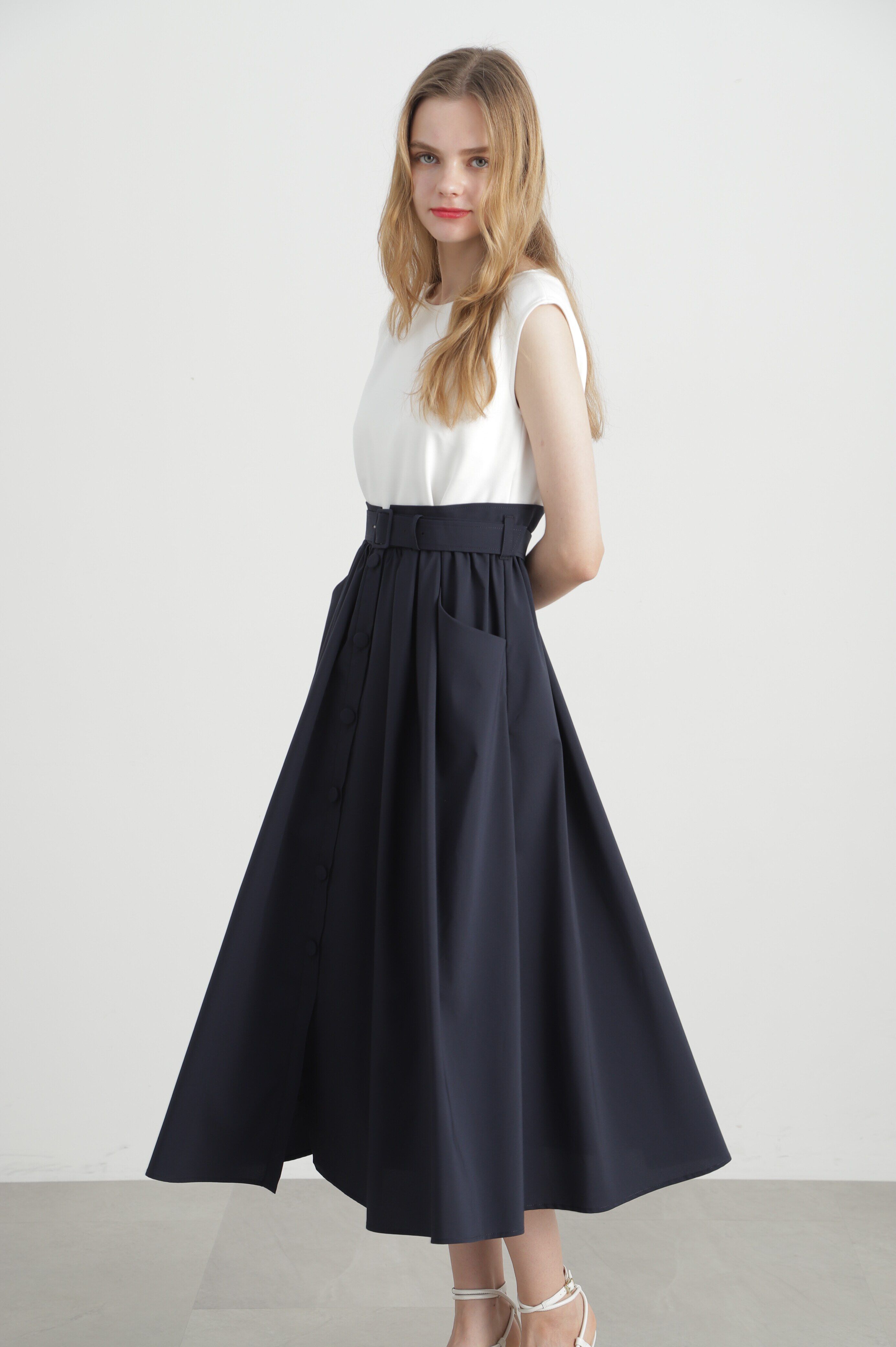  「コンビワンピース」|ワンピース|ネイビー