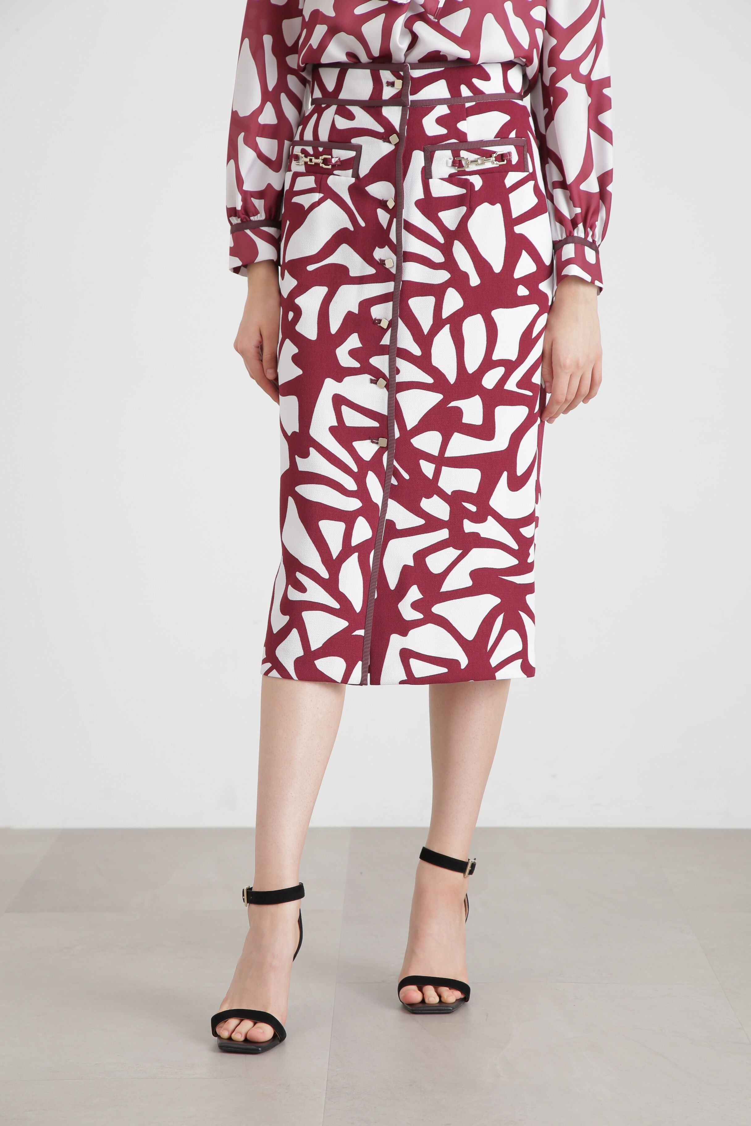  「◆モダンジオメトリックプリントスカート」|スカート|