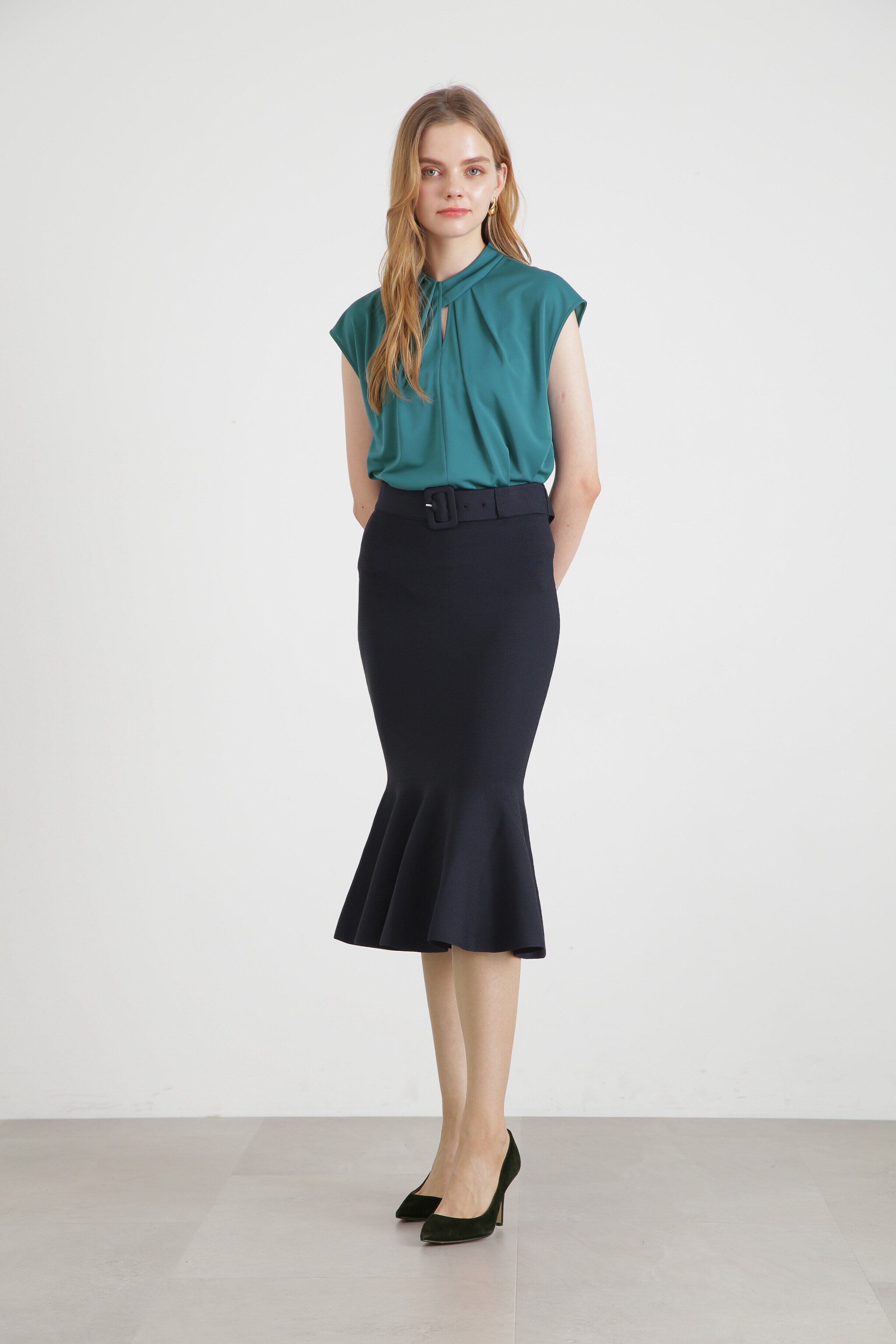  「◆スタンドタックカットソーブラウス」|Tシャツ・カットソー|