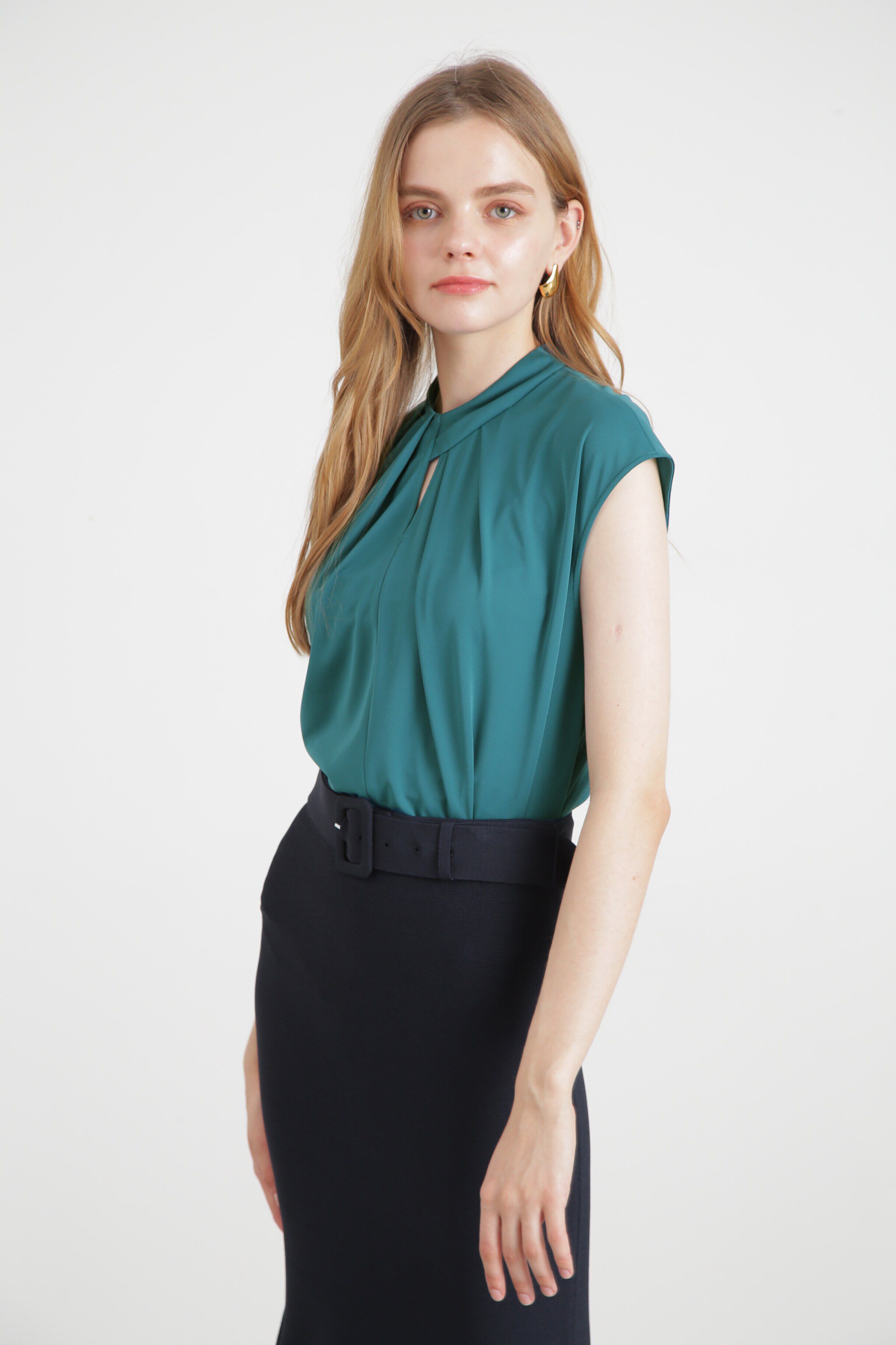  「◆スタンドタックカットソーブラウス」|Tシャツ・カットソー|