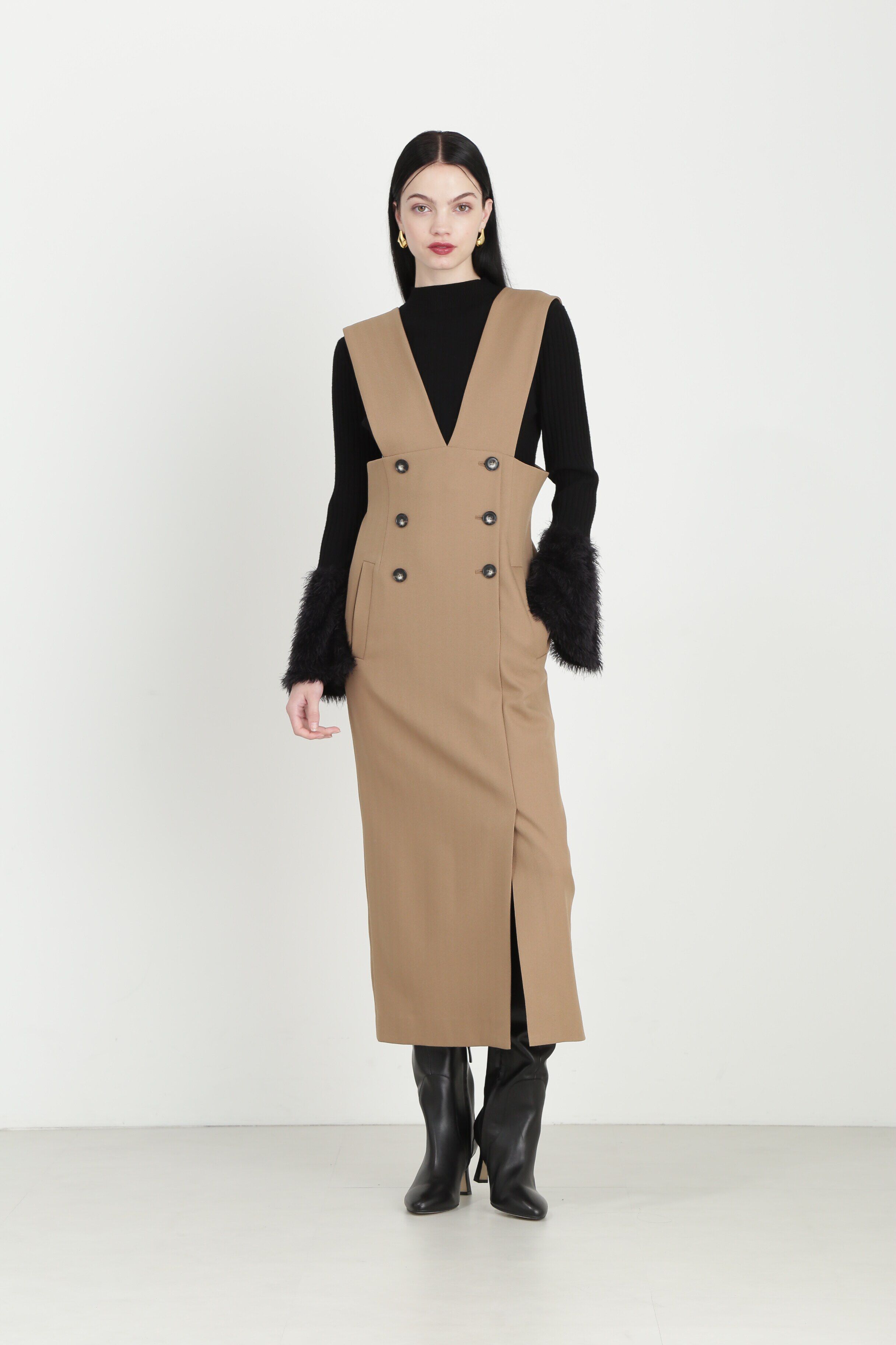  「◆デザインショルダージャンパースカート」|ワンピース|