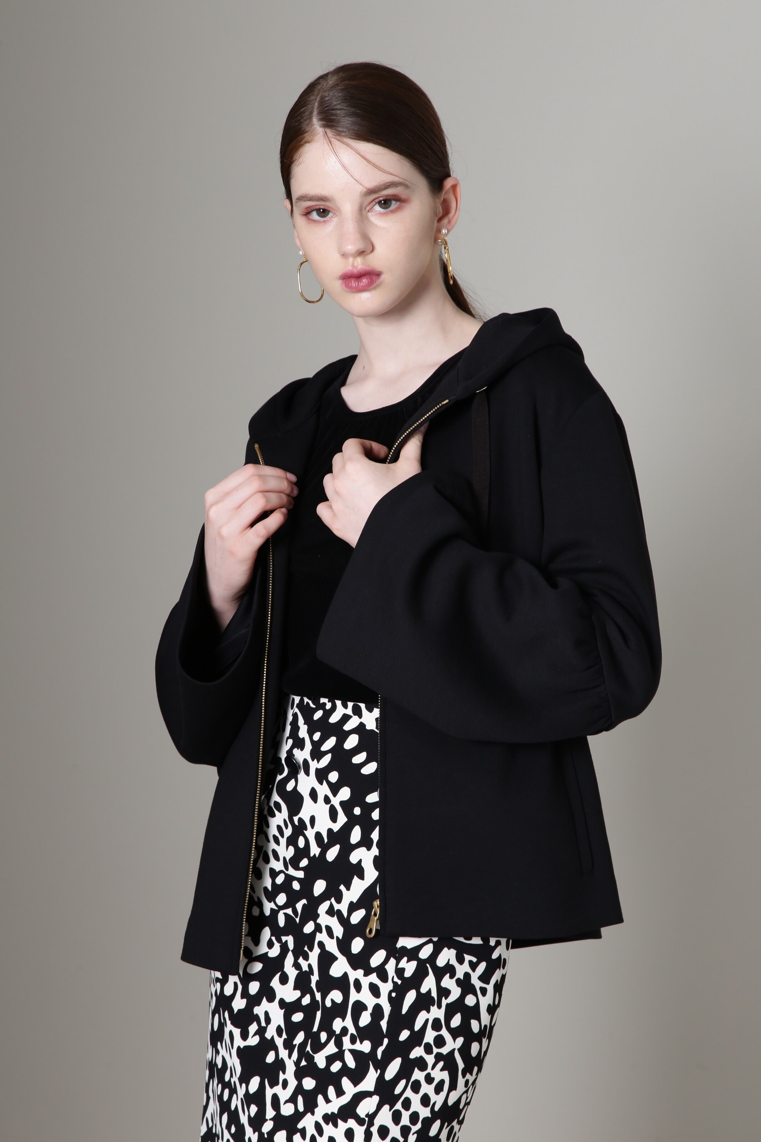  「◆ダンボールニットフードブルゾン」|スウェット・ジャージ|