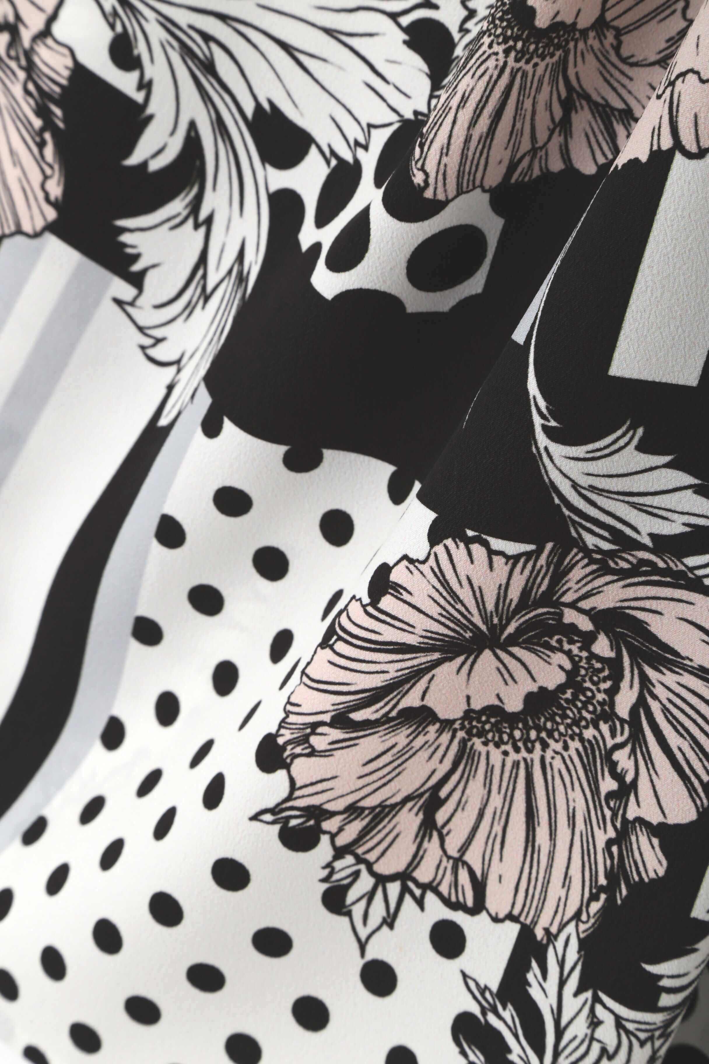  「◆ラインブロックフラワープリントブラウス」|シャツ・ブラウス|