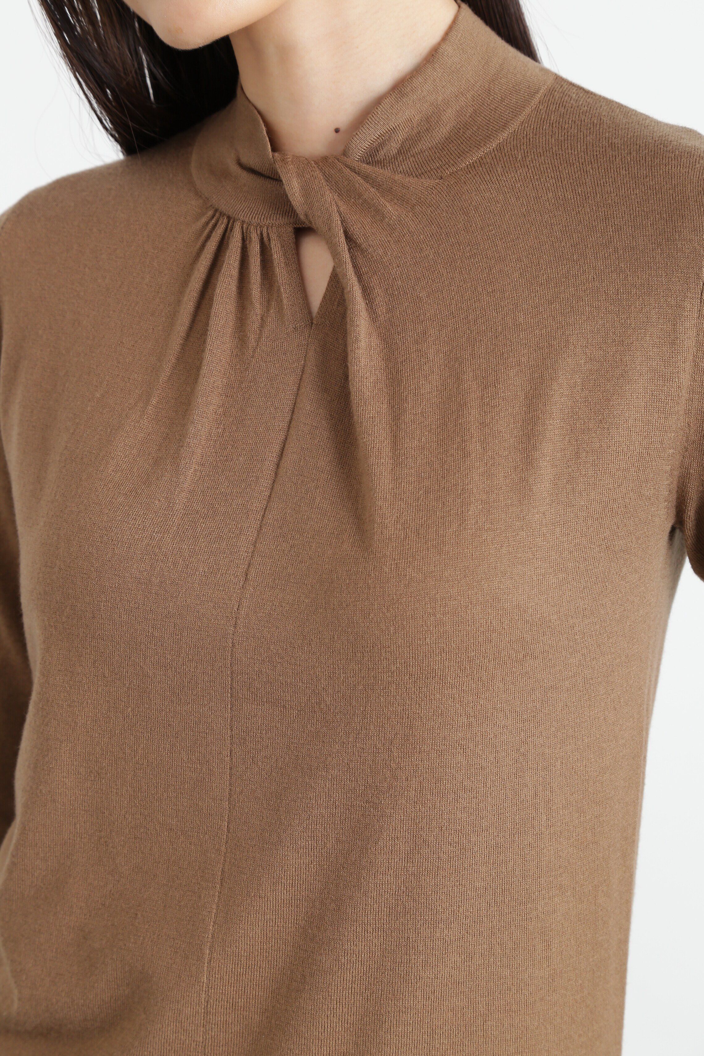  「◆タックネックニットプルオーバー」|ニット・セーター|