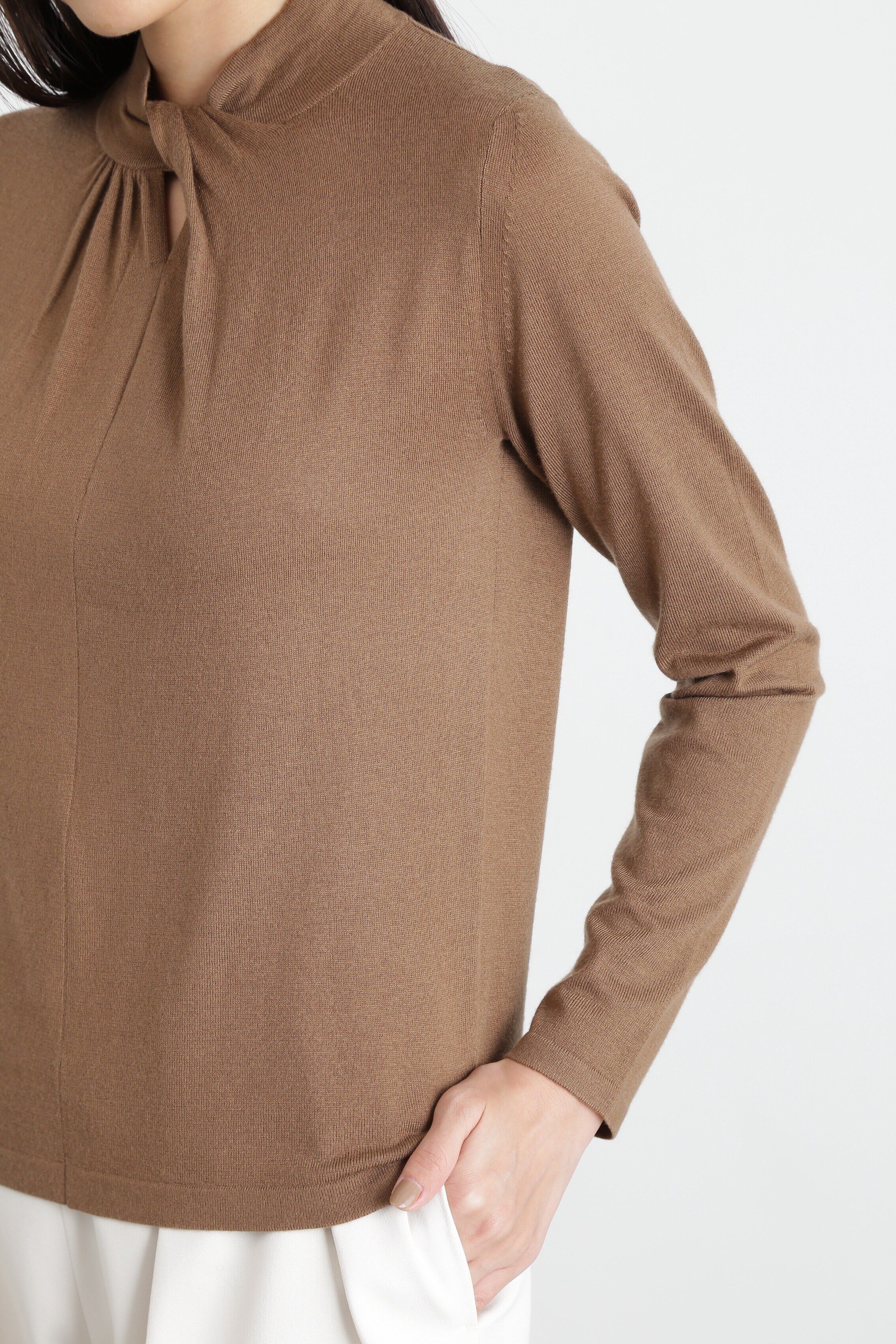  「◆タックネックニットプルオーバー」|ニット・セーター|