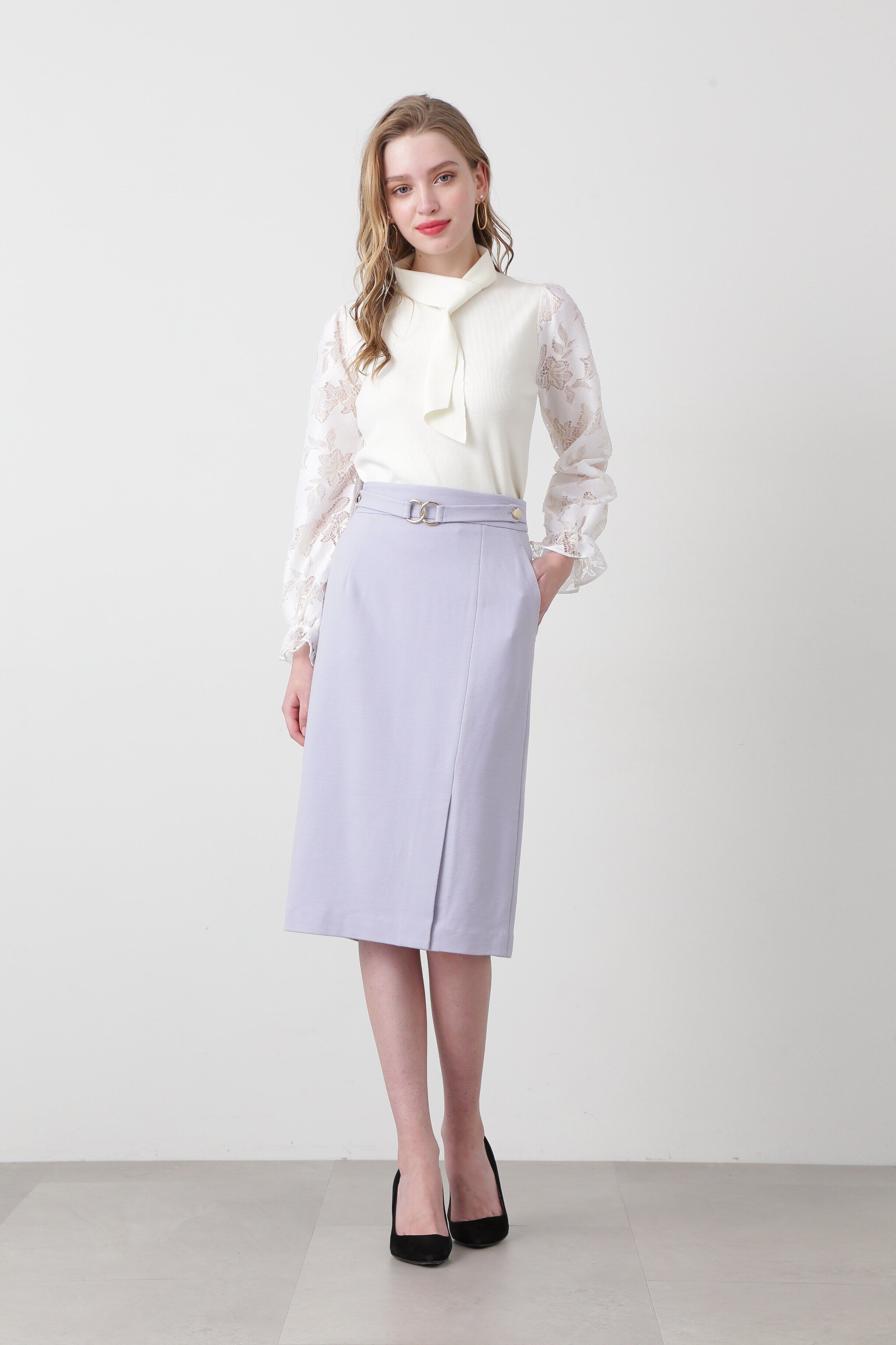  「◆レースコンビニットプルオーバー」|ニット・セーター|