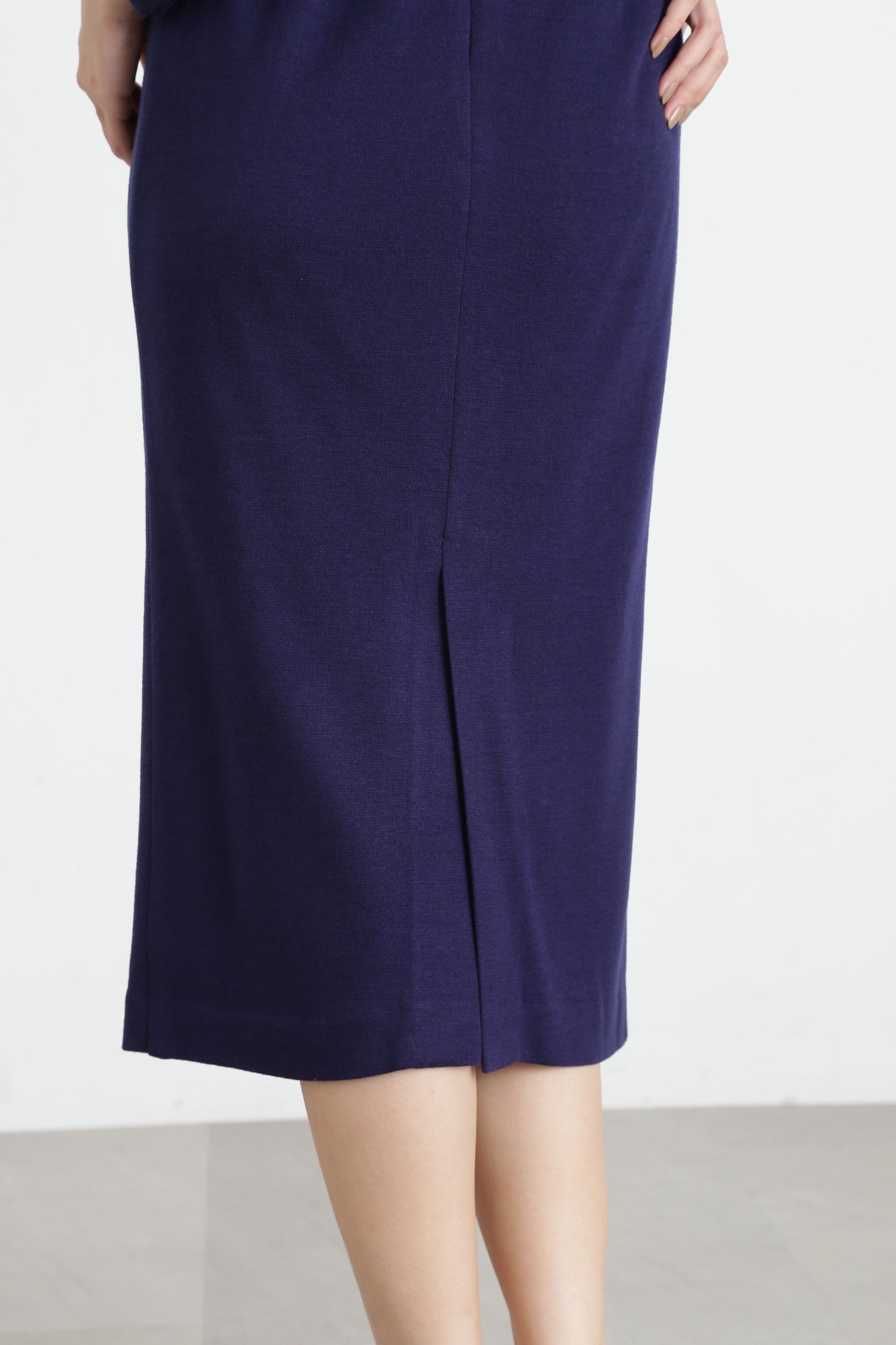  「フロントクロスウールジャージワンピース」|ワンピース|