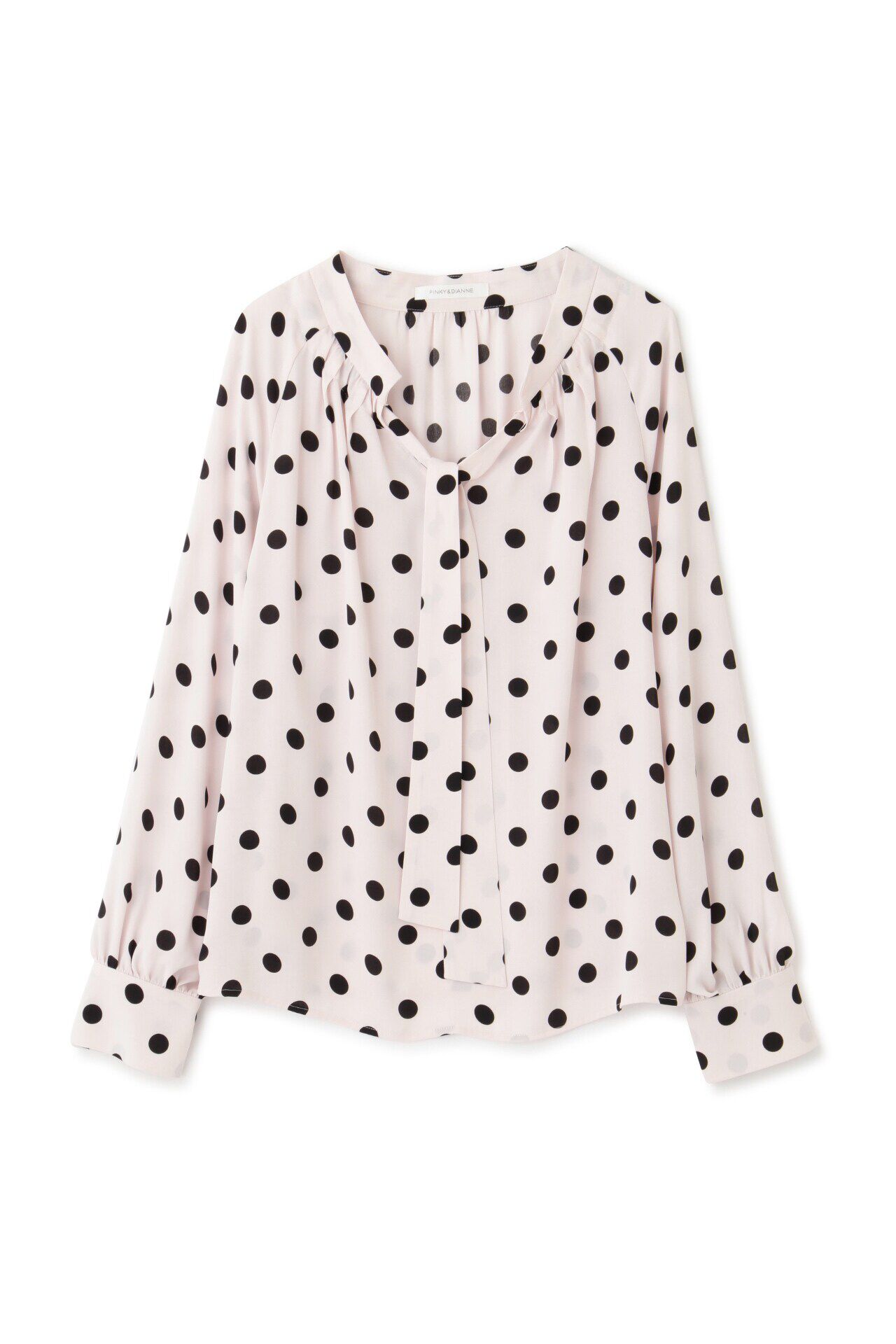  「[WEB限定商品] ドットプリントギャザーブラウス」|シャツ・ブラウス|