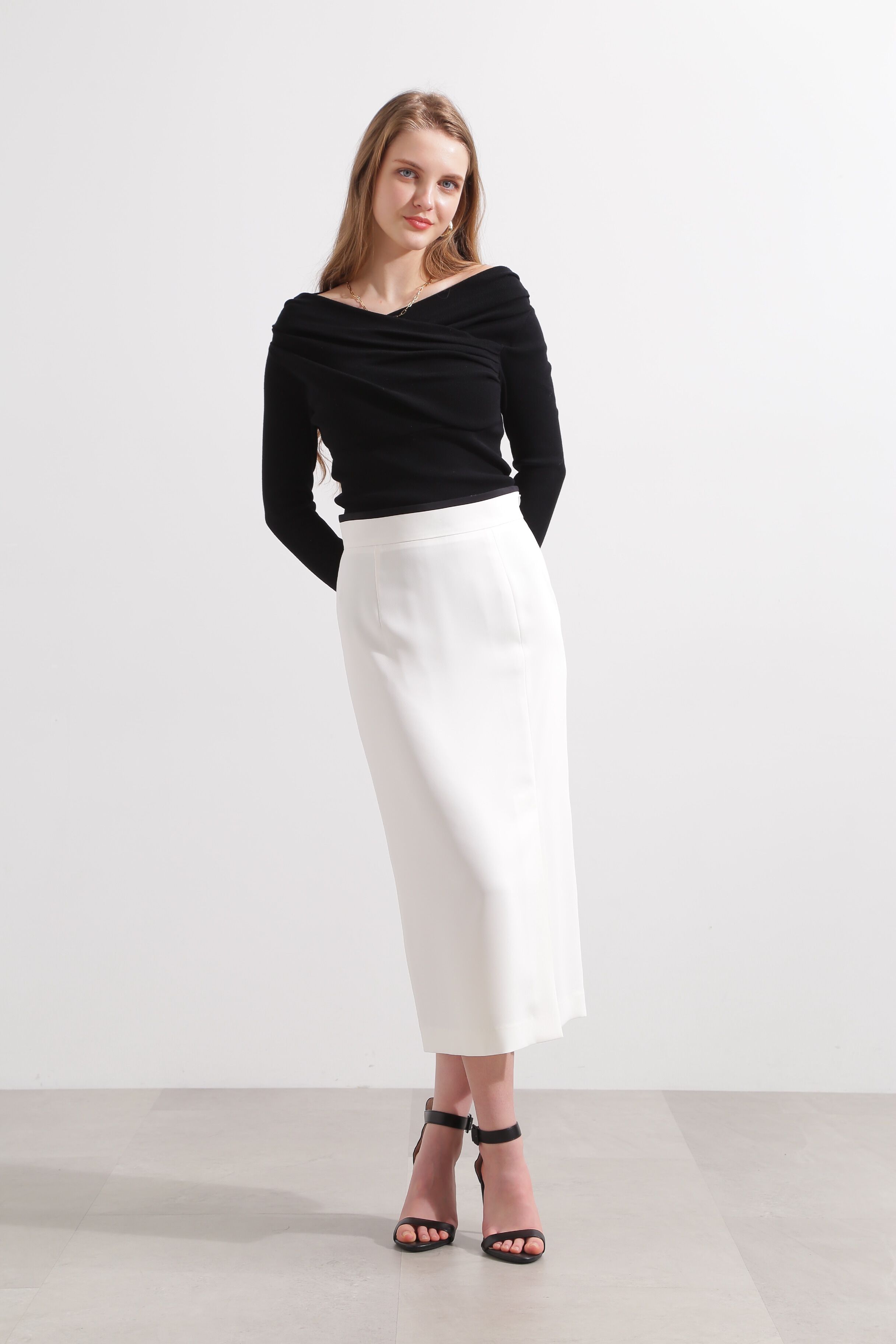  「◆バイカラータイトスカート」|スカート|