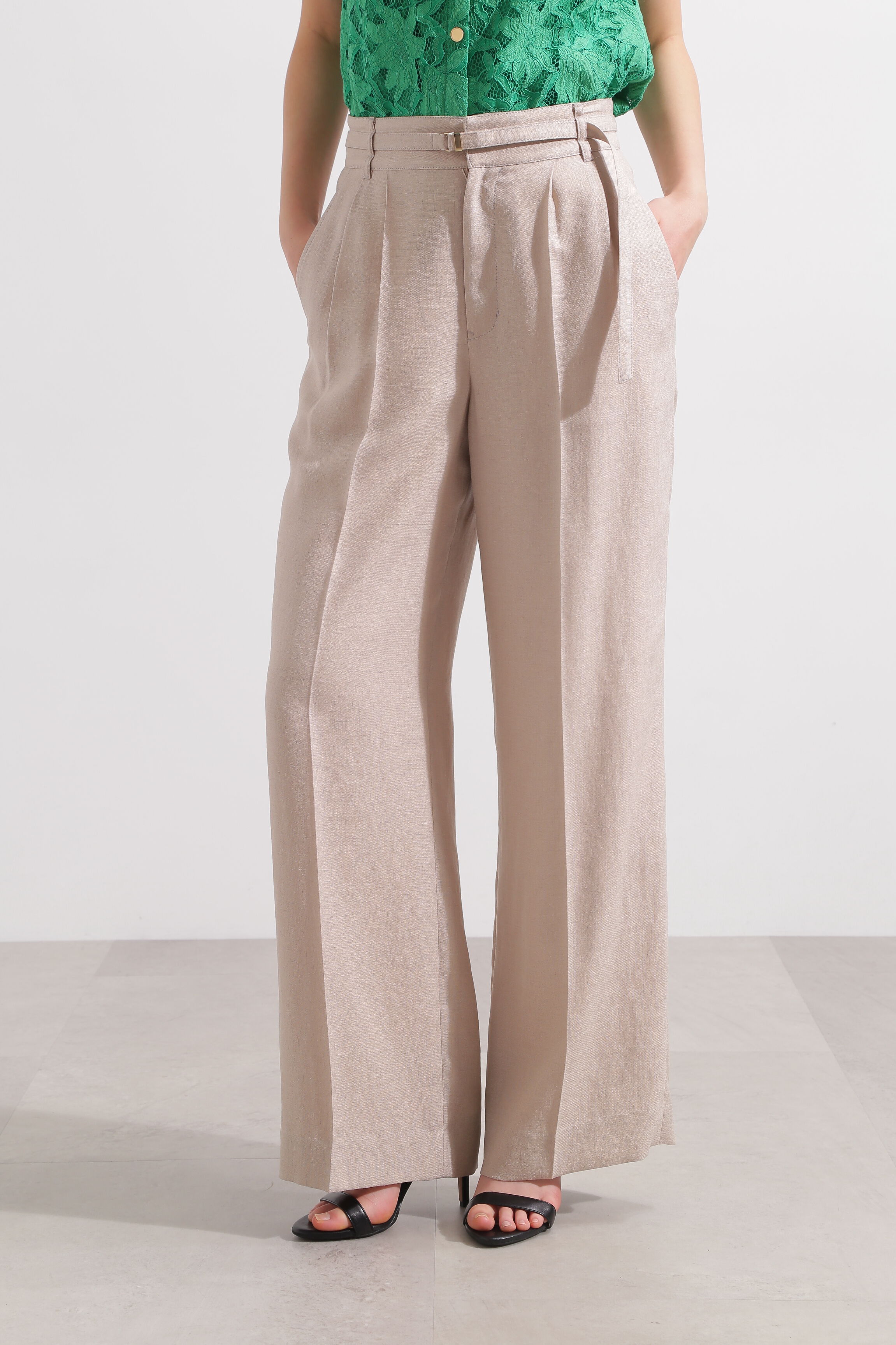  「◆スリムベルト付きワイドパンツ」|その他|