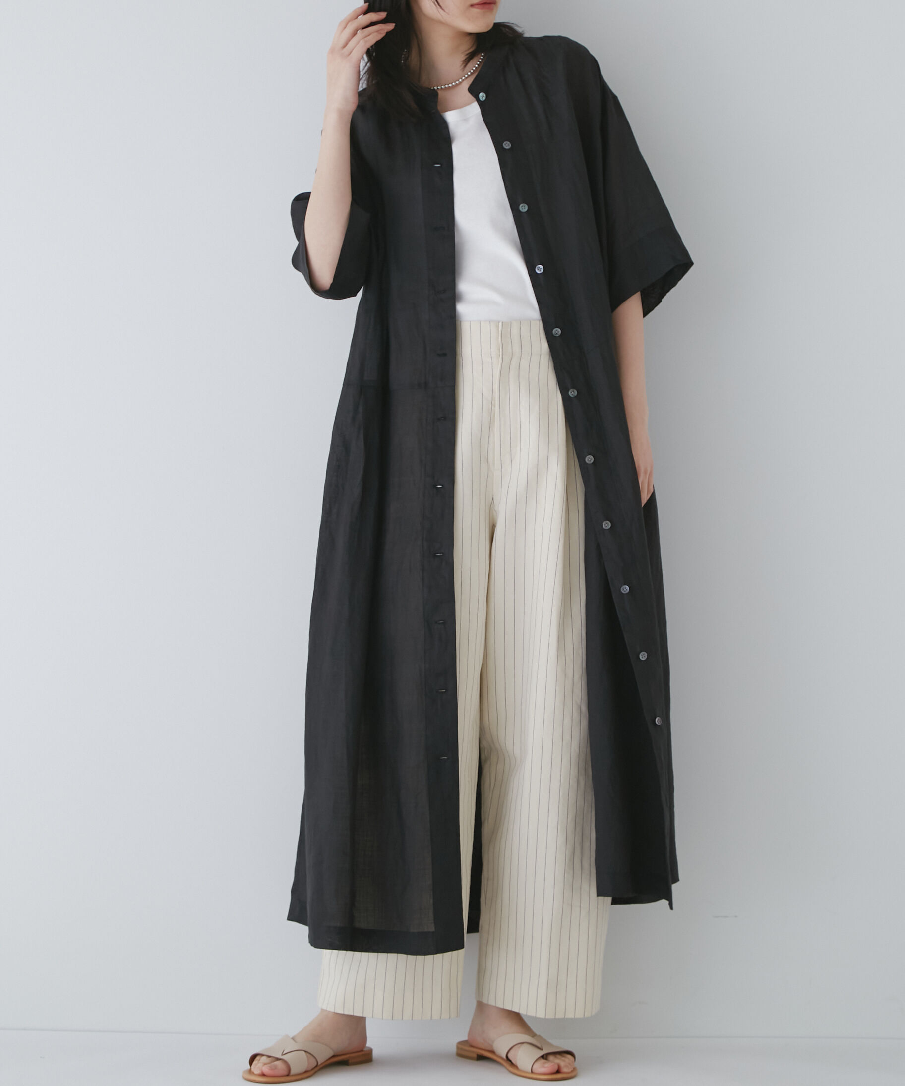  「◆綿麻ストライプパンツ」|その他|