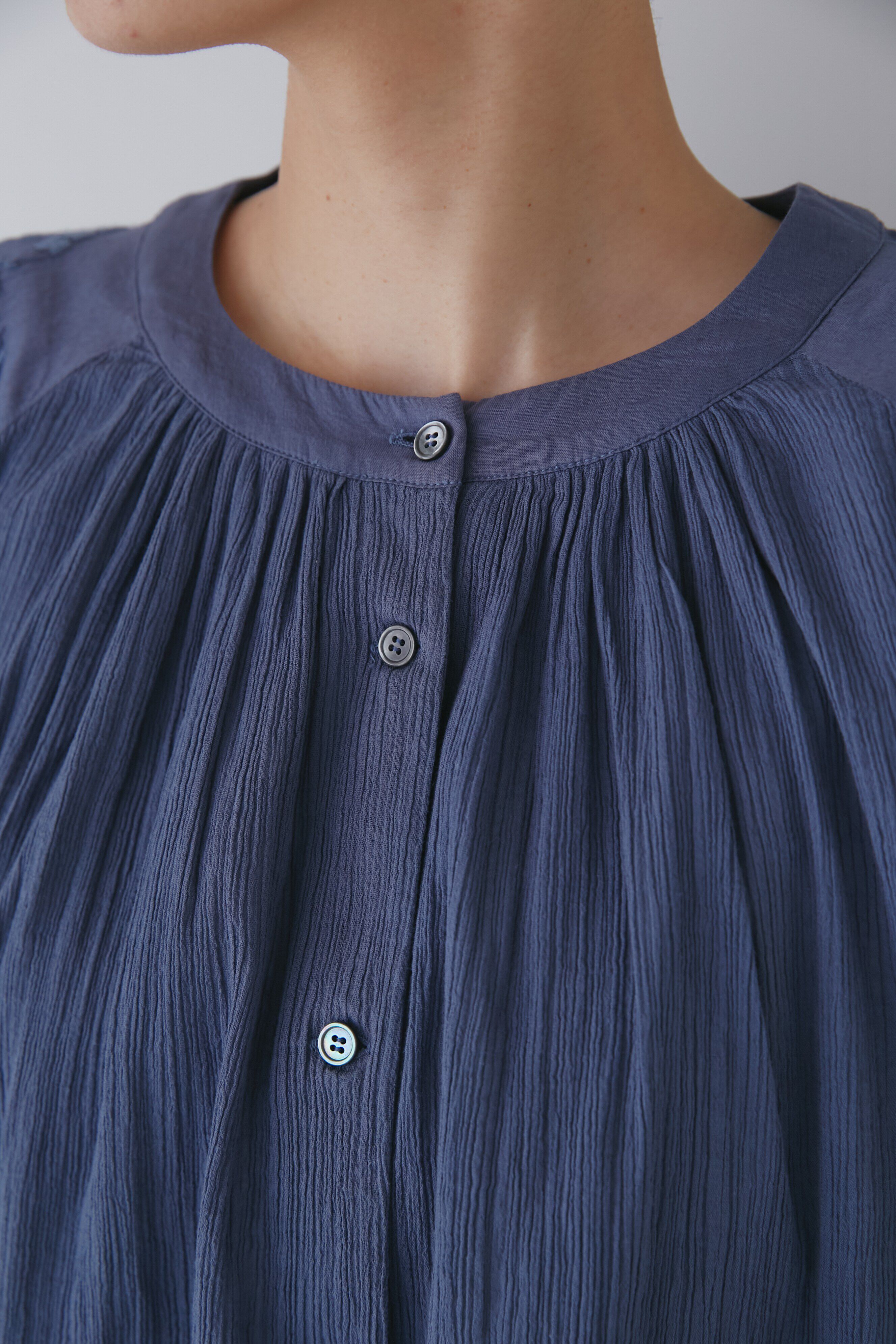  「◆インドクレープギャザーブラウス」|シャツ・ブラウス|