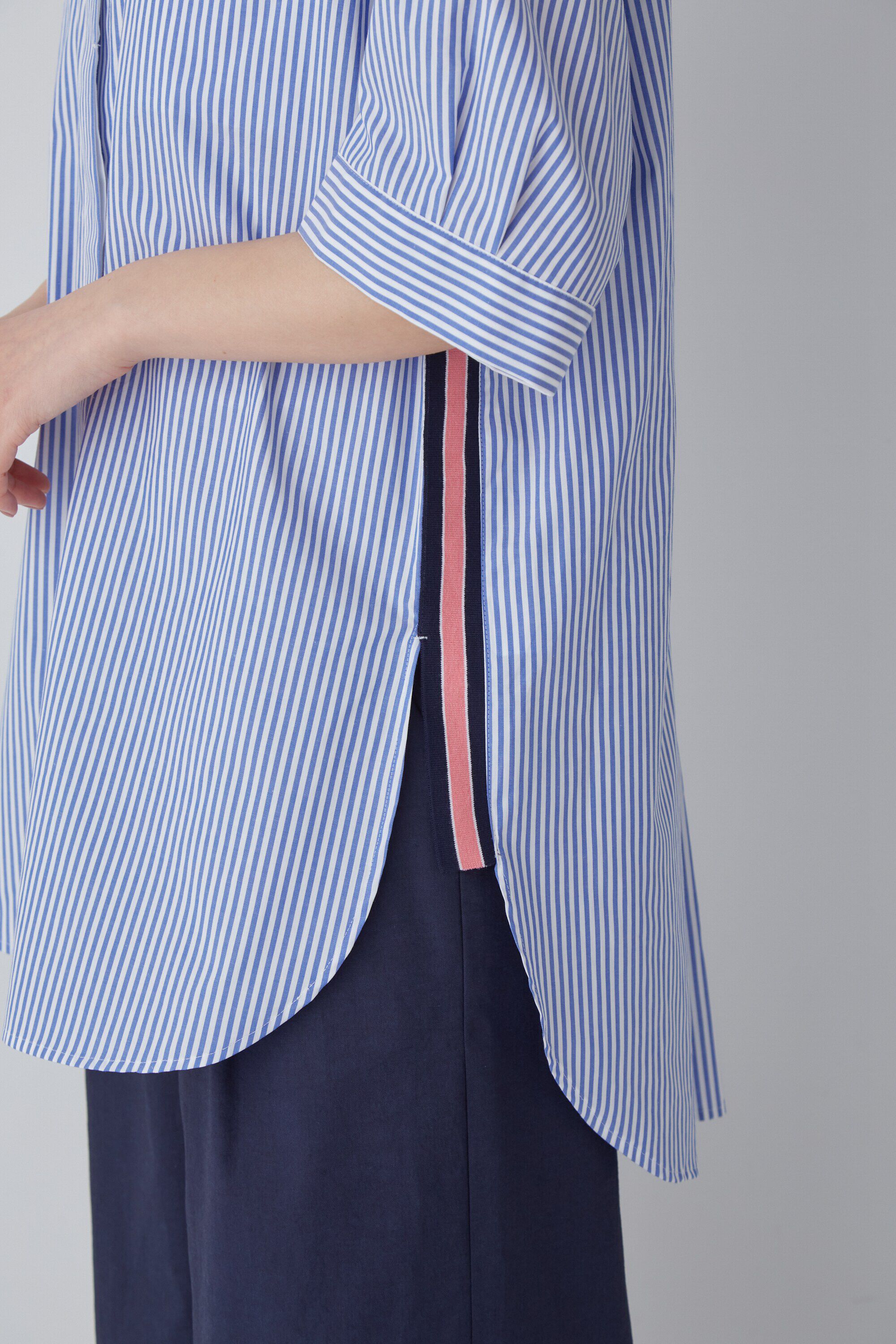  「◆スポーティストライプブラウス」|シャツ・ブラウス|