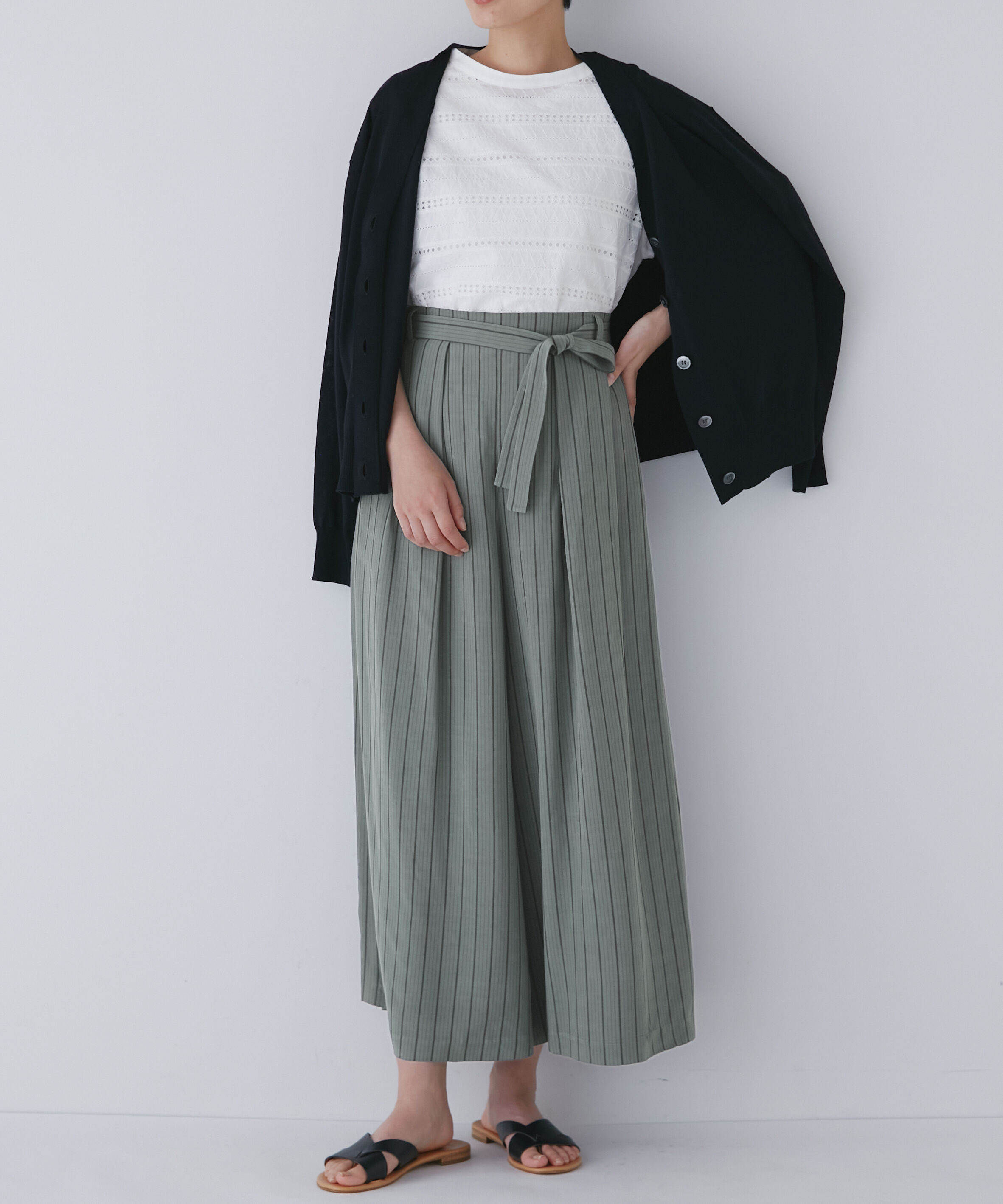  「◆ストライプスカーチョ」|スカート|