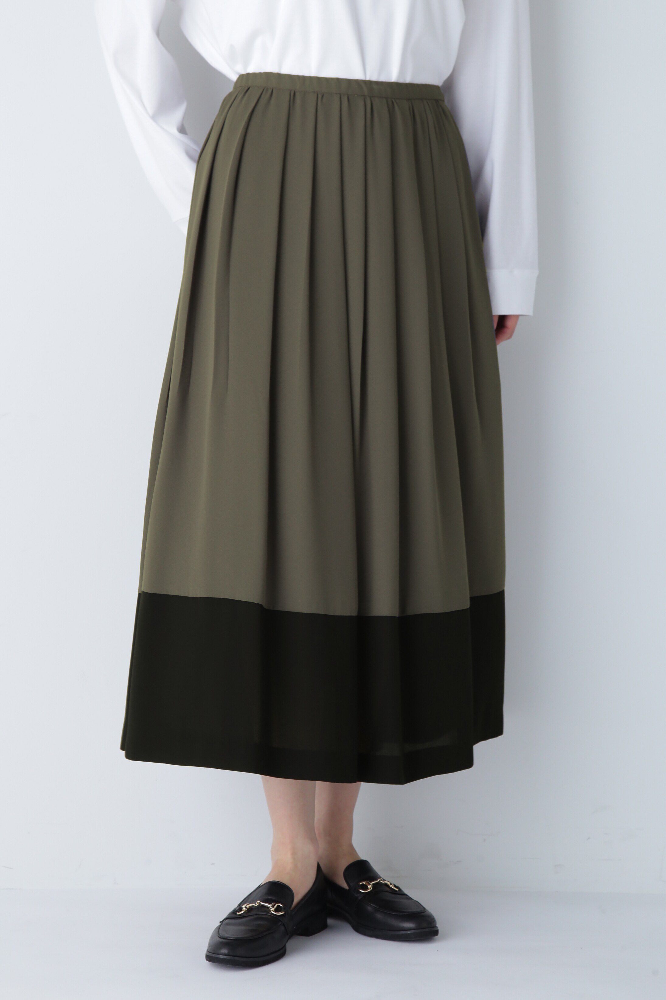  「◆バイカラープリーツスカート」|スカート|