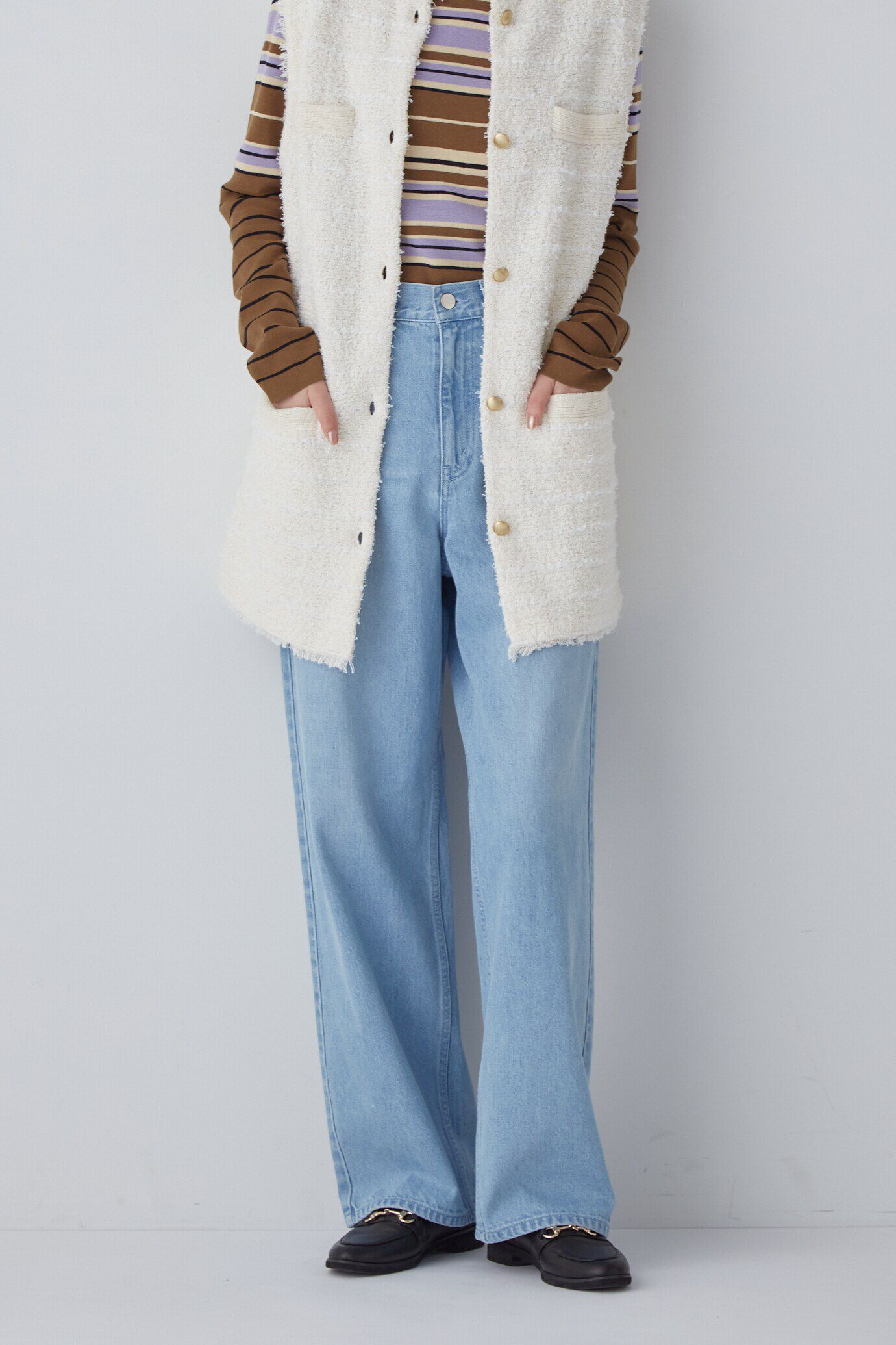  「◆セミワイドデニム」|その他|ブルー