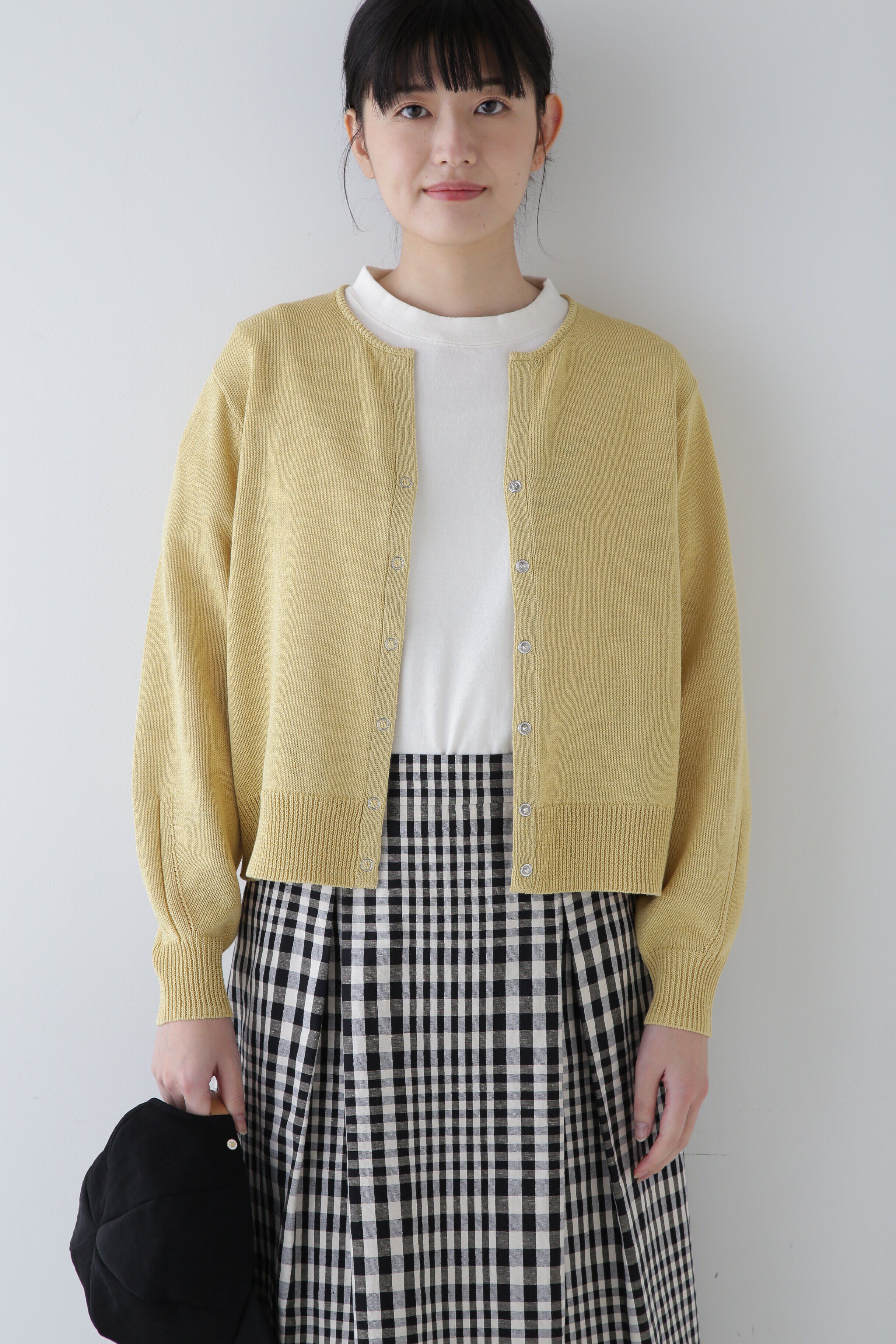  「◆ミドルゲージギマカーディガン」|ニット・セーター|イエロー