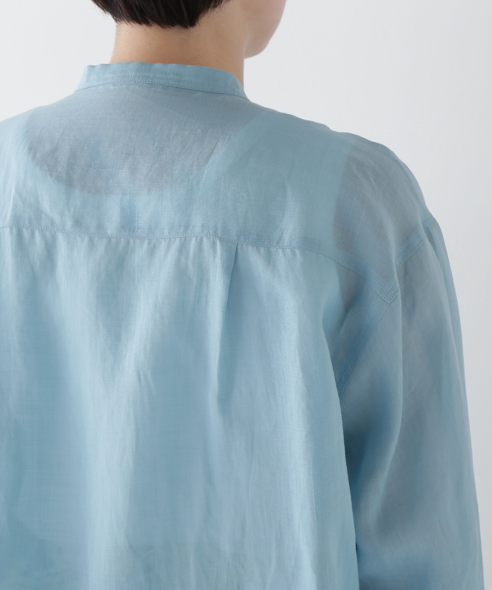  「◆ラミーバンドカラーシャツブラウス」|シャツ・ブラウス|