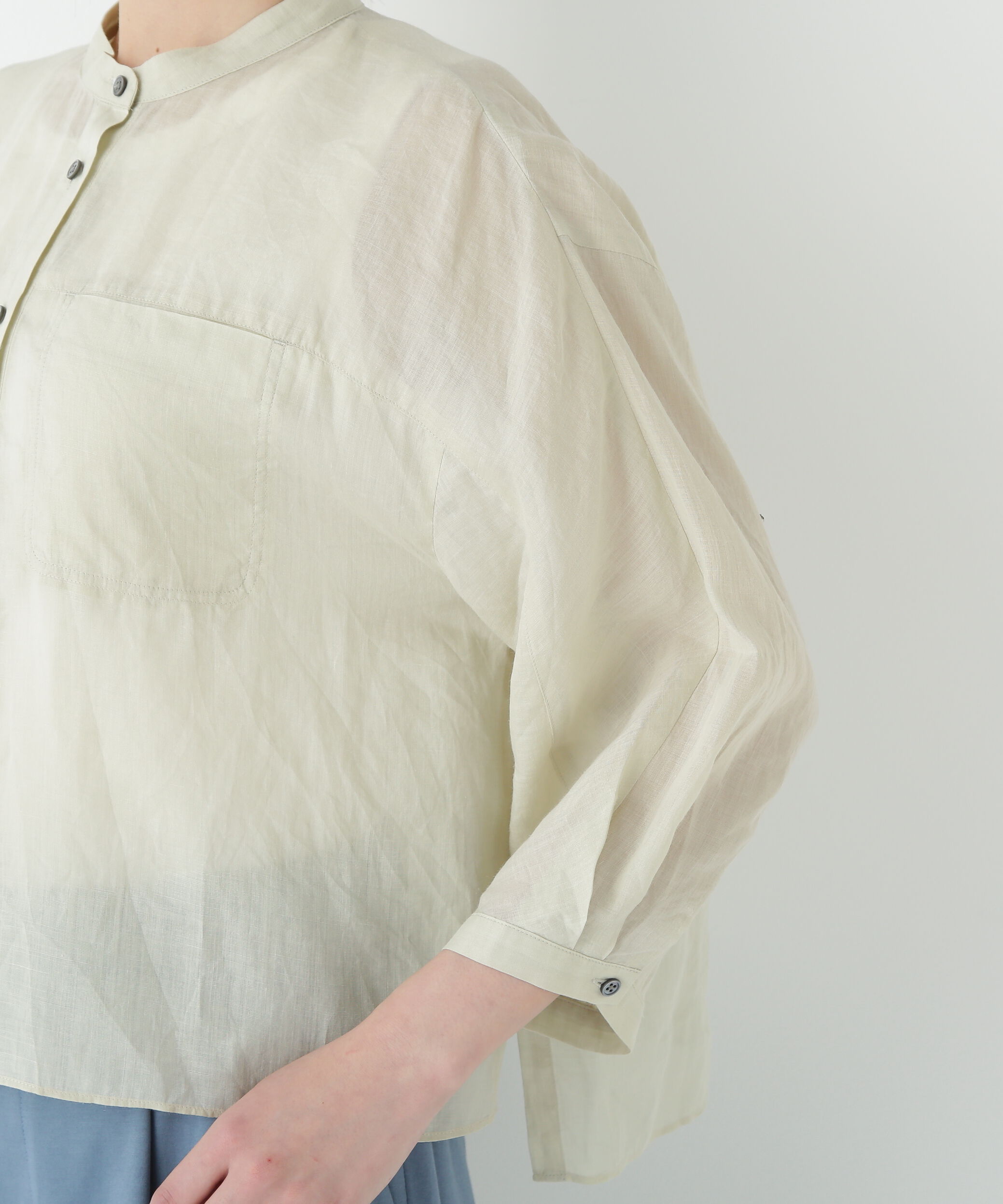  「◆ラミーバンドカラーシャツブラウス」|シャツ・ブラウス|