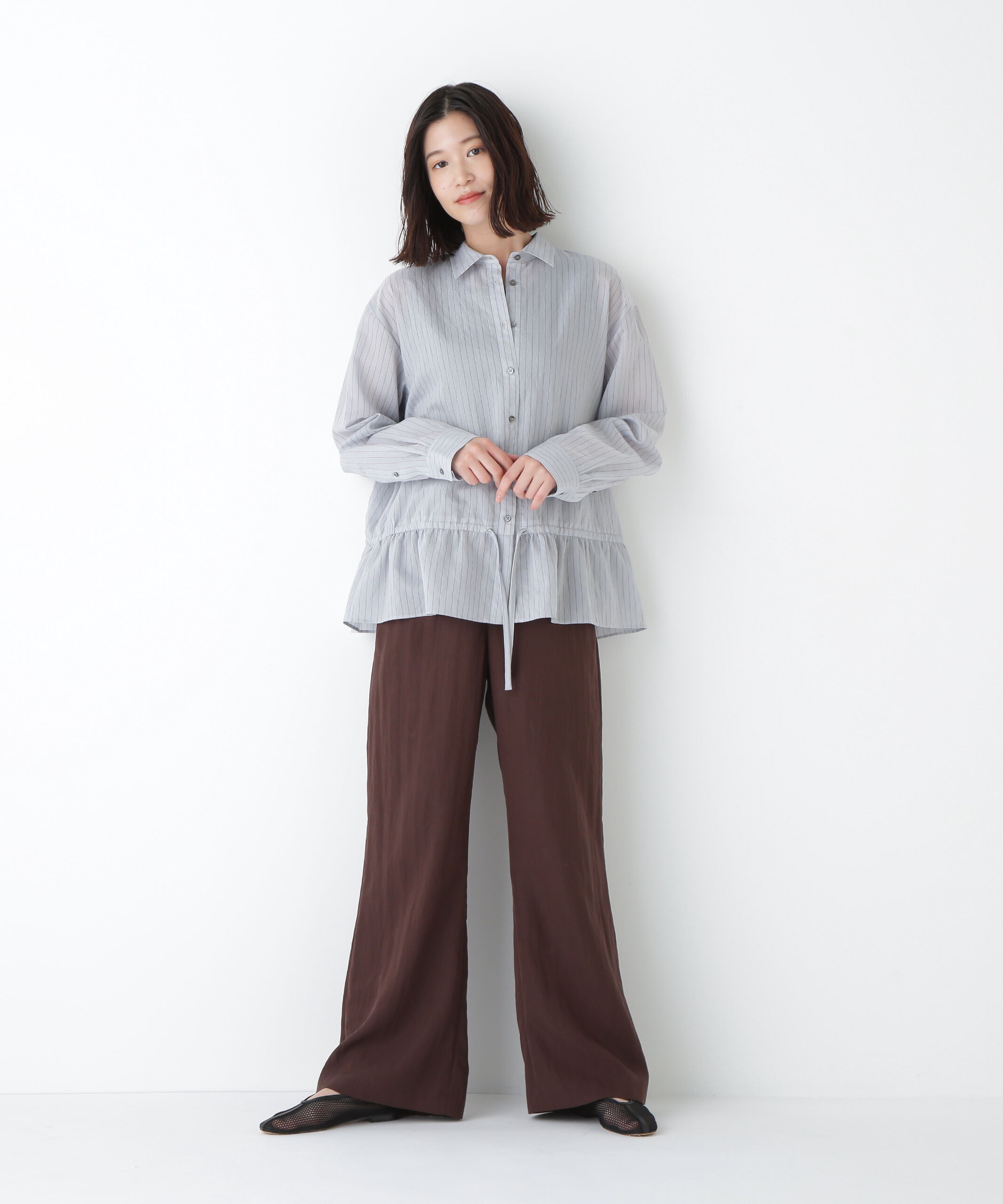  「◆シアストライプブラウス」|シャツ・ブラウス|