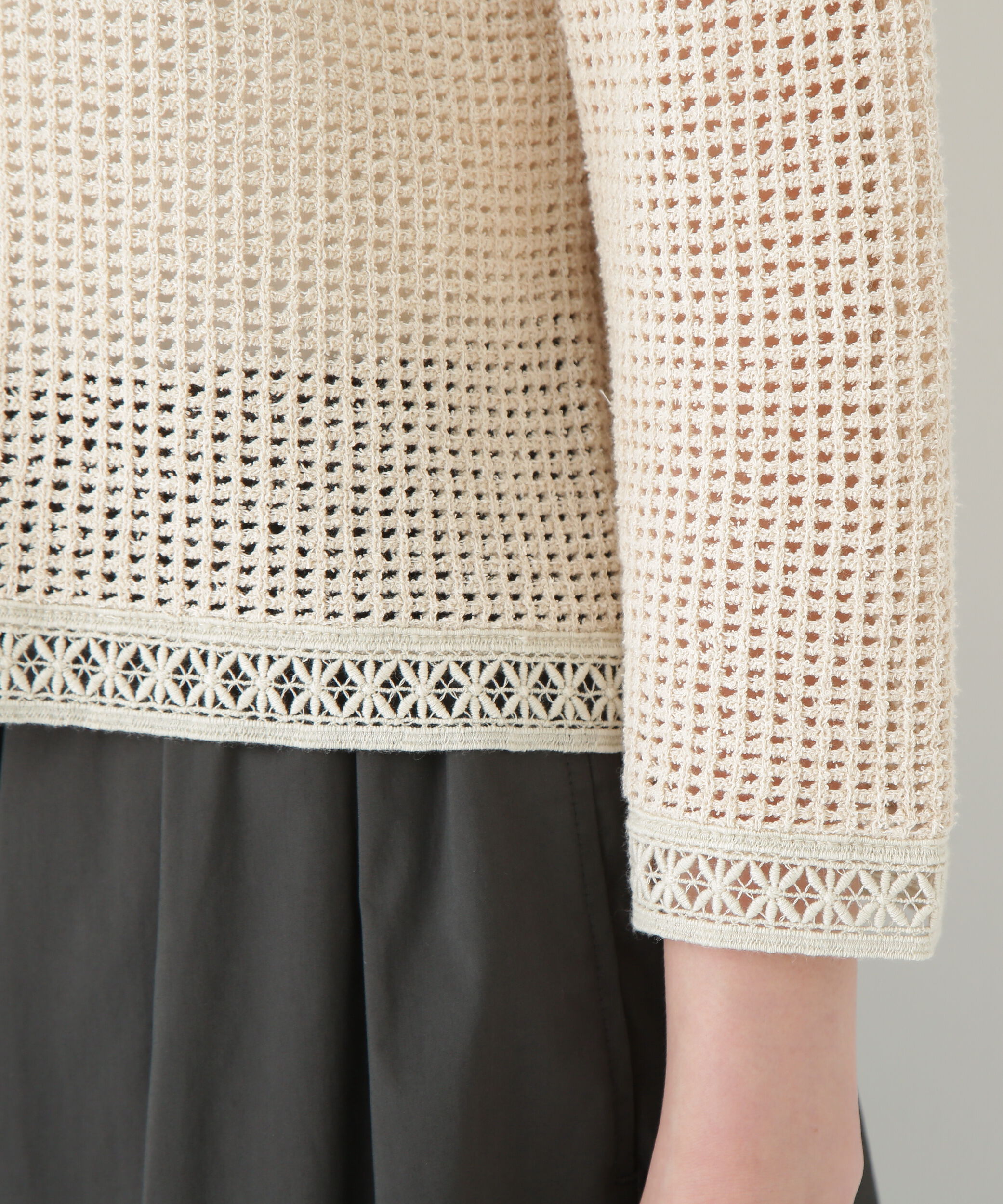  「◆透かしブークレニットカーディガン」|ニット・セーター|