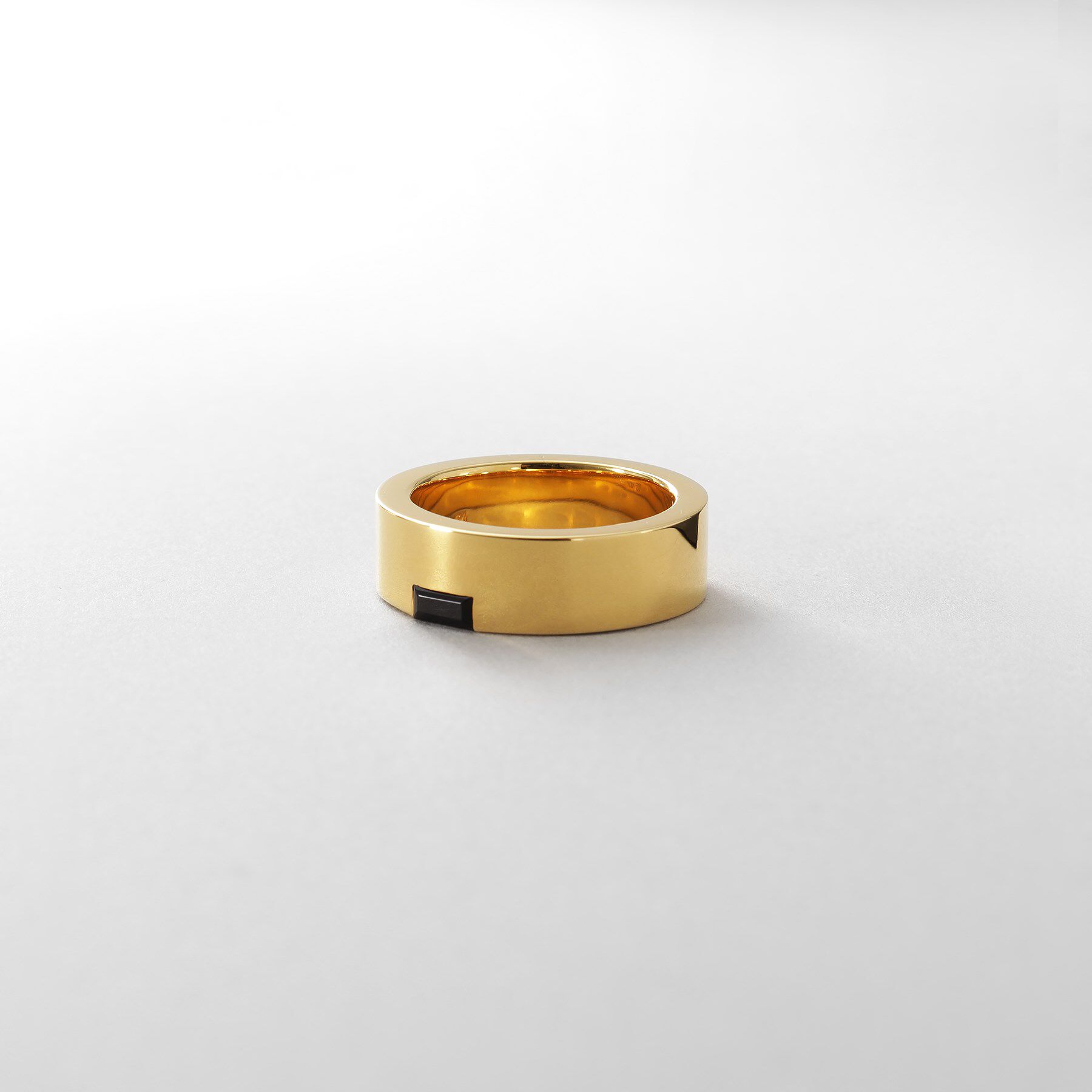 COCOSHNIK ONKITSCH「シルバー オニキス バケットカットフラットリング GP」|リング|