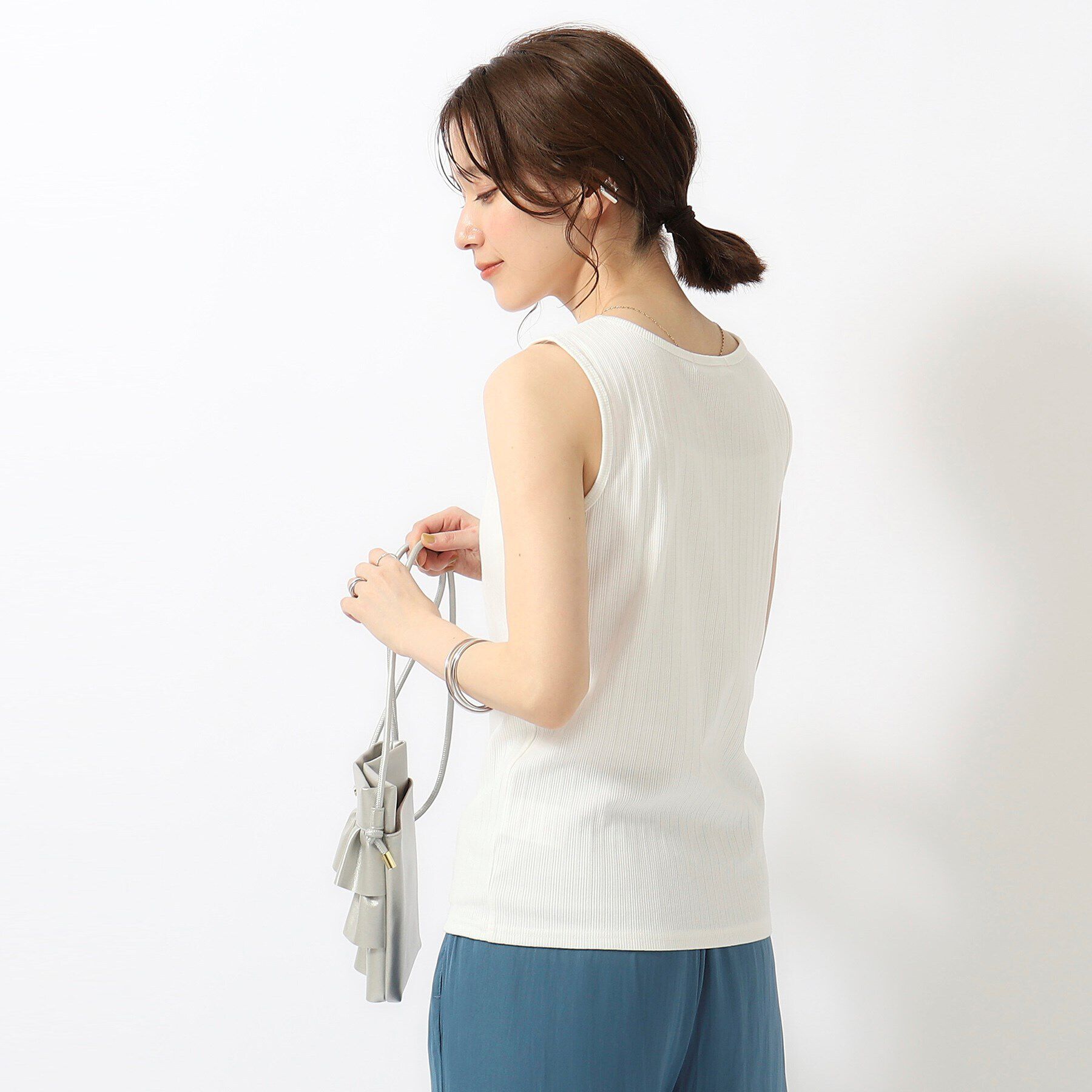 SHOO･LA･RUE「デイリー使いに ランダムテレコ タンクトップ」|キャミソール|