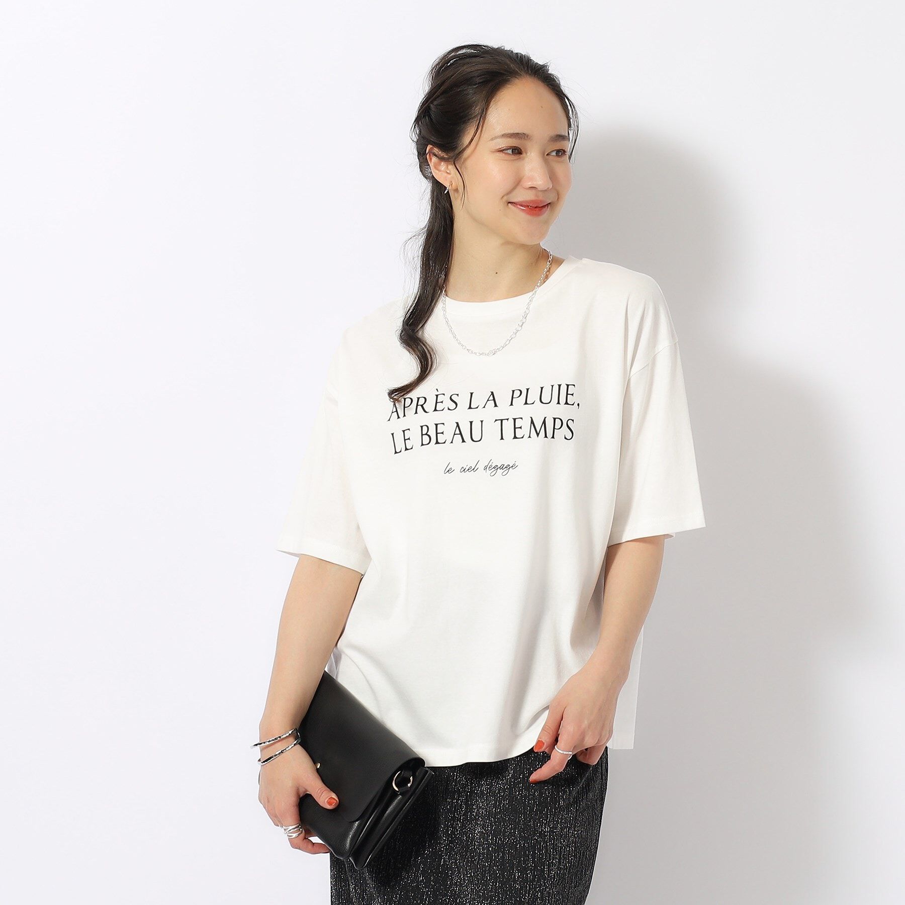 SHOO･LA･RUE「【洗える/プチプラ/綿100％】グラフィック半袖ゆるTシャツ」|Tシャツ・カットソー|