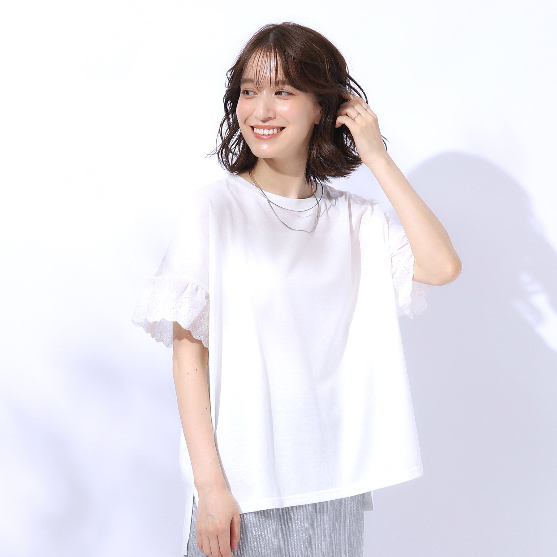 SHOO･LA･RUE「大人の可愛さを引き出す お袖レーストップス」|Tシャツ・カットソー|
