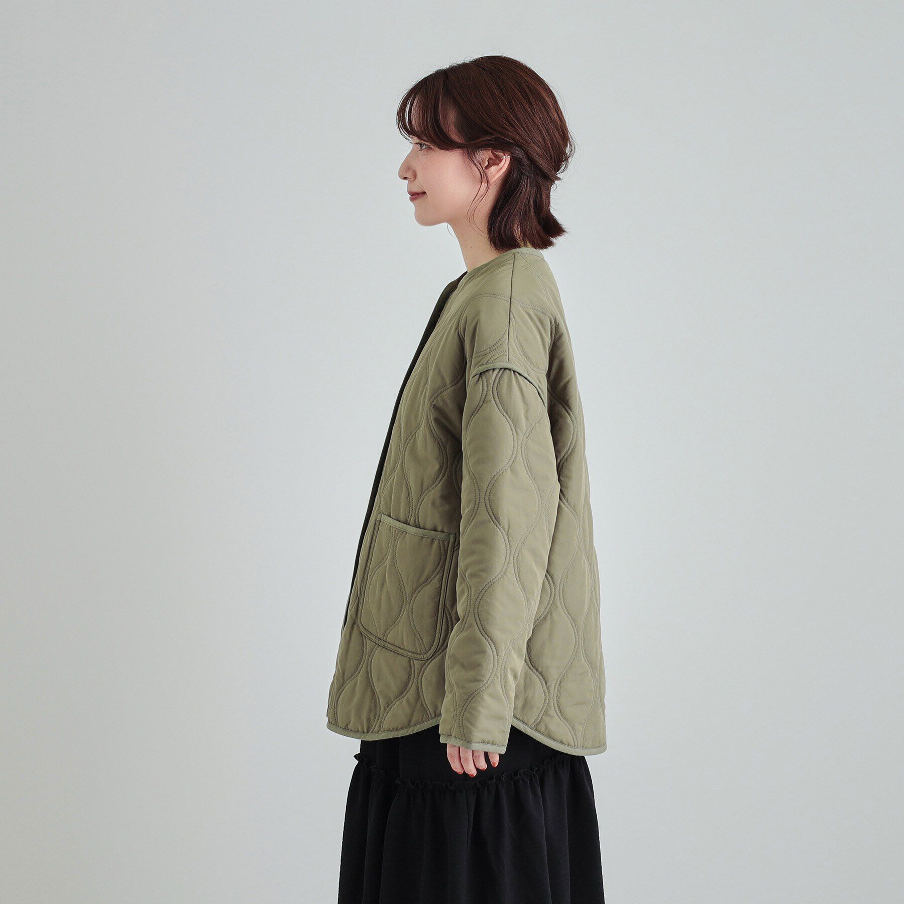 SHOO･LA･RUE「【高レビュー/撥水/吸湿発熱】大人が着たい オーバーキルトブルゾン」|ブルゾン・スタジャン|