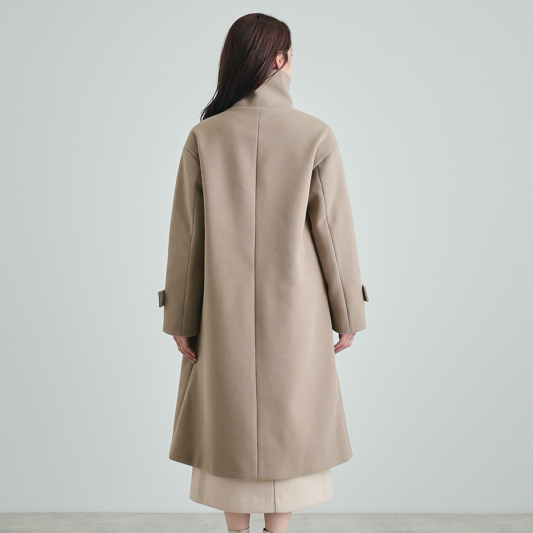 SHOO･LA･RUE「大人のお出かけスタイルに あったかウール調 スタンドカラーコート」|その他|