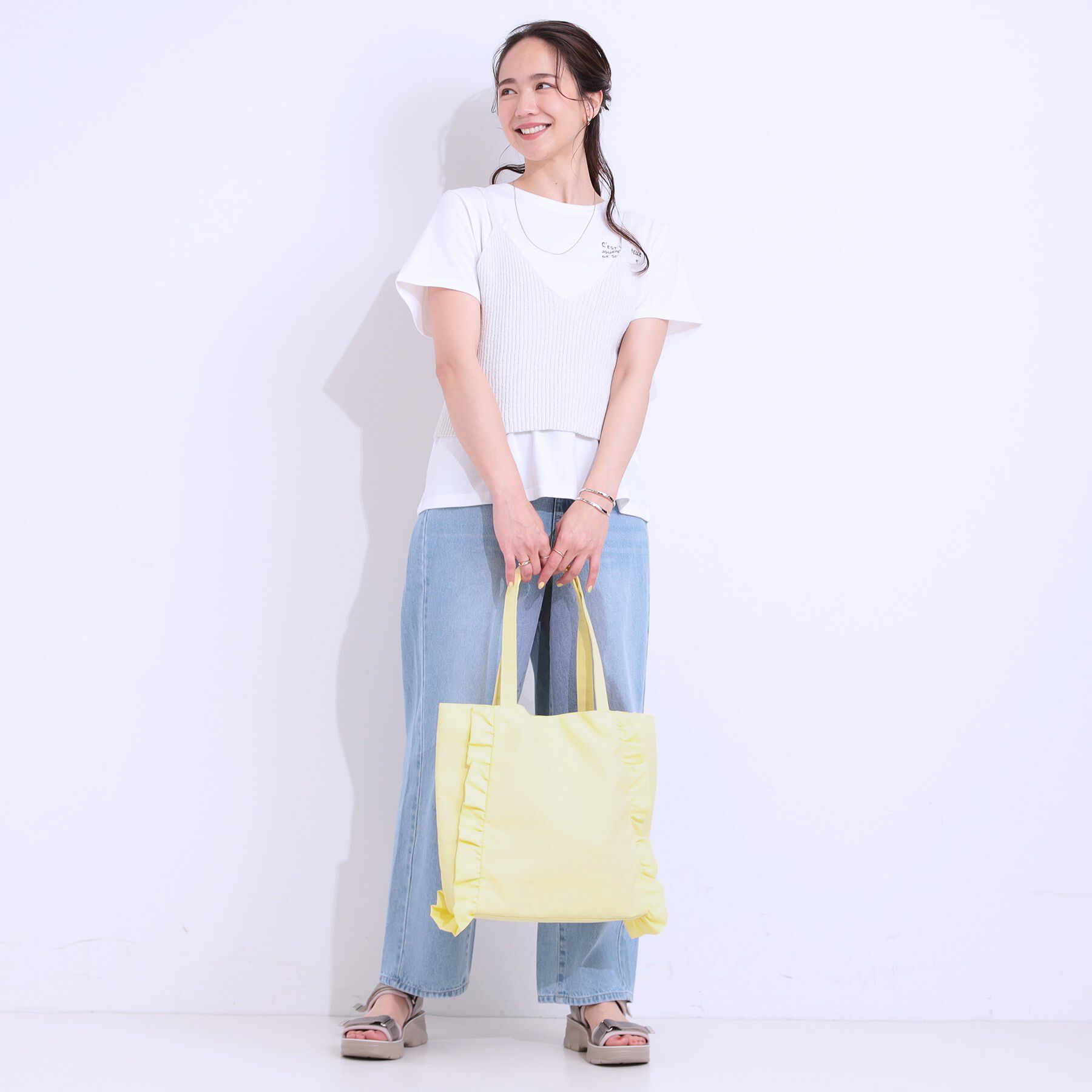 SHOO･LA･RUE「フリルトートバッグ」|トートバッグ|