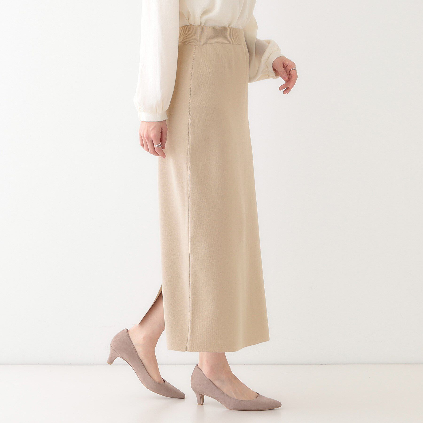 SHOO･LA･RUE「【洗える/セットアップ可】前後2WAYスポンディッシュ ナロースカート」|スカート|