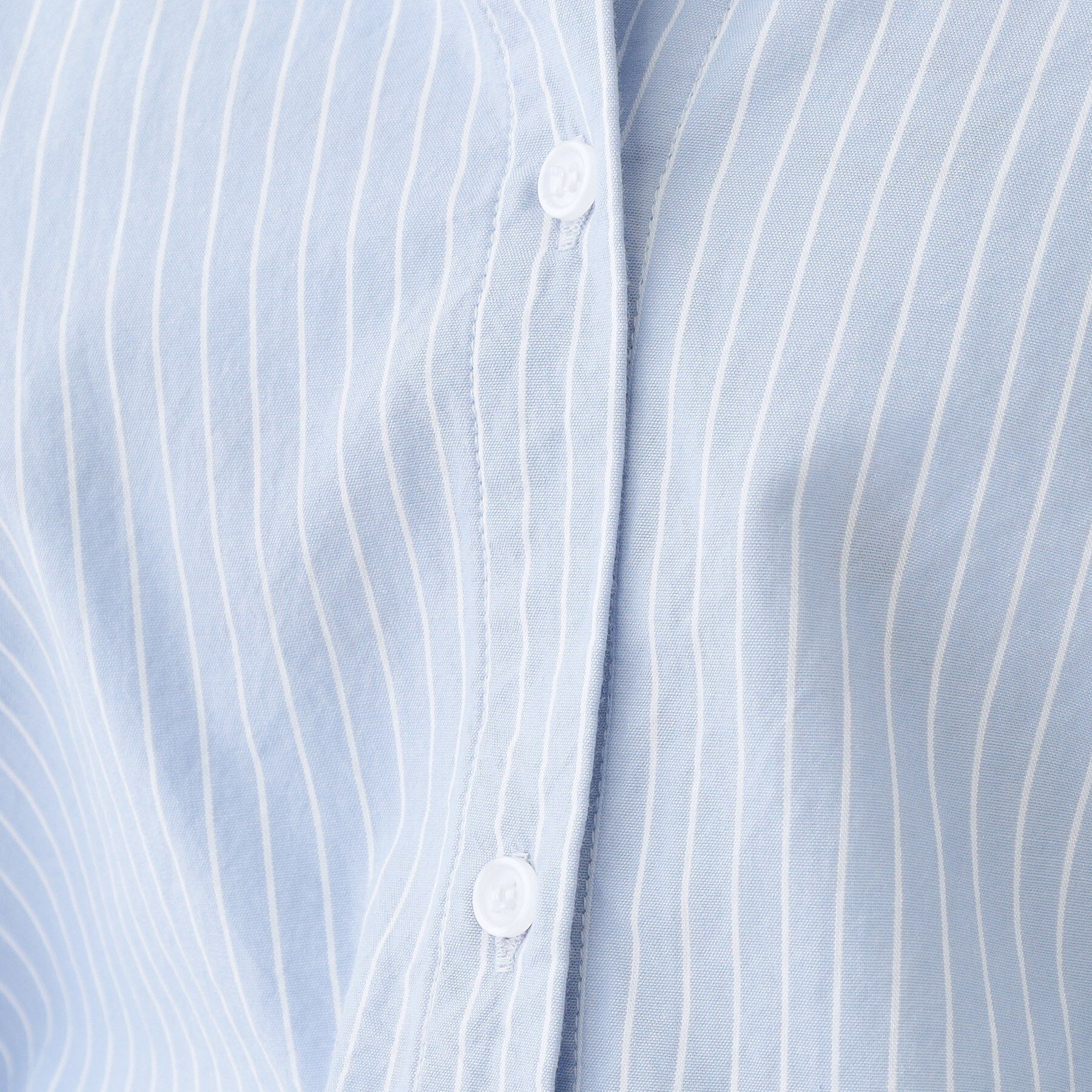 SHOO･LA･RUE「【洗える】バックギャザーがポイント 綿ワッシャー前開きシャツ」|シャツ・ブラウス|