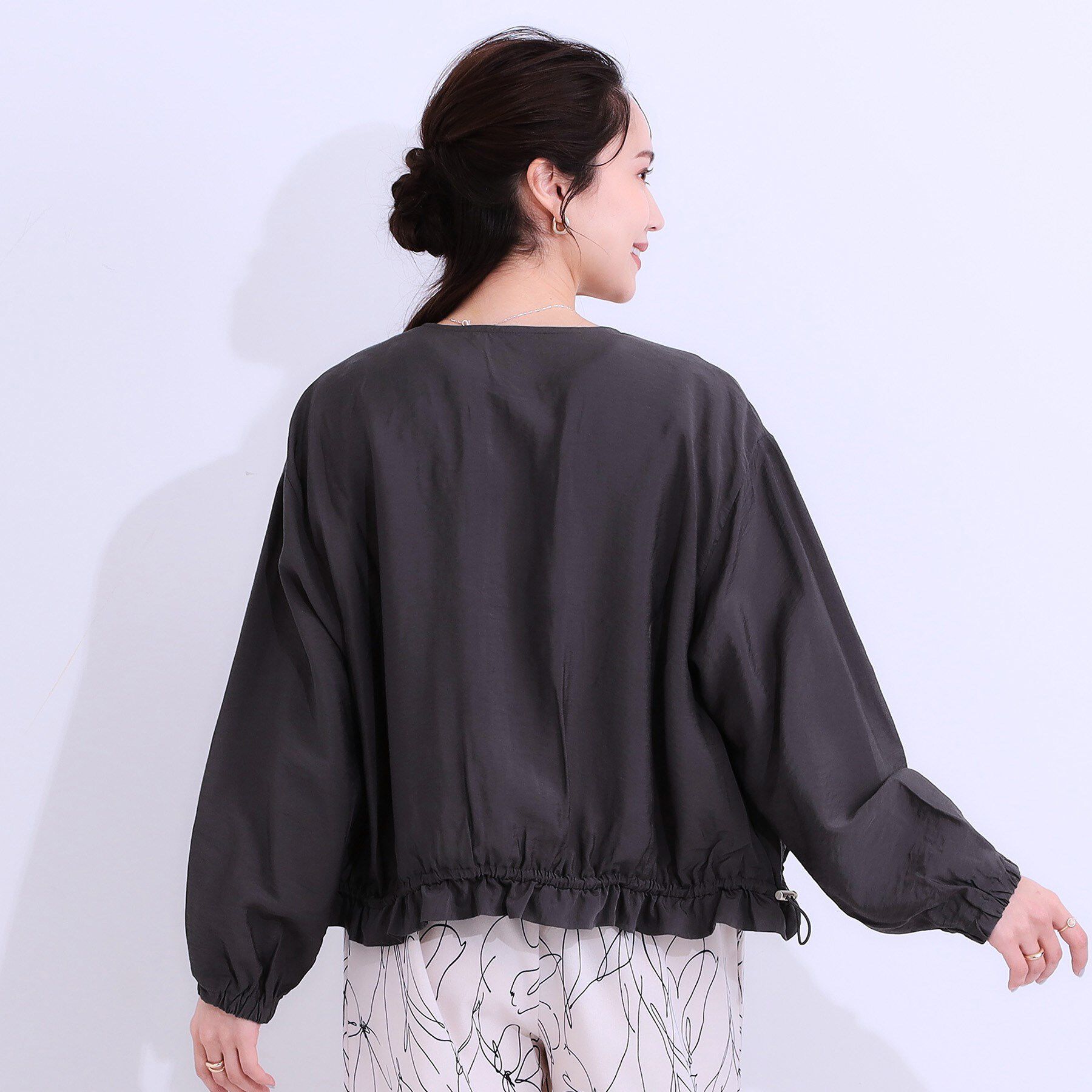 SHOO･LA･RUE「【S-LL】大人のシアー感が魅力 ドロストブルゾン」|ブルゾン・スタジャン|