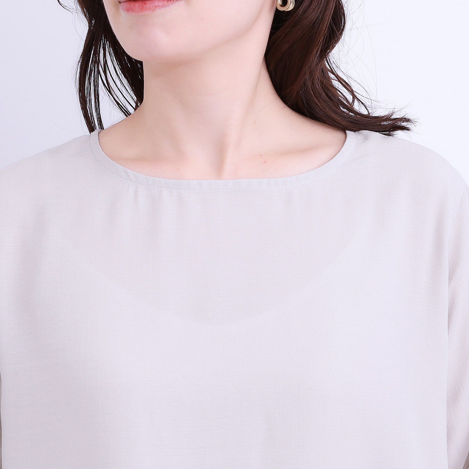 SHOO･LA･RUE「【高レビュー/セットアップ可】お袖シャーリング 麻調ブラウス」|シャツ・ブラウス|