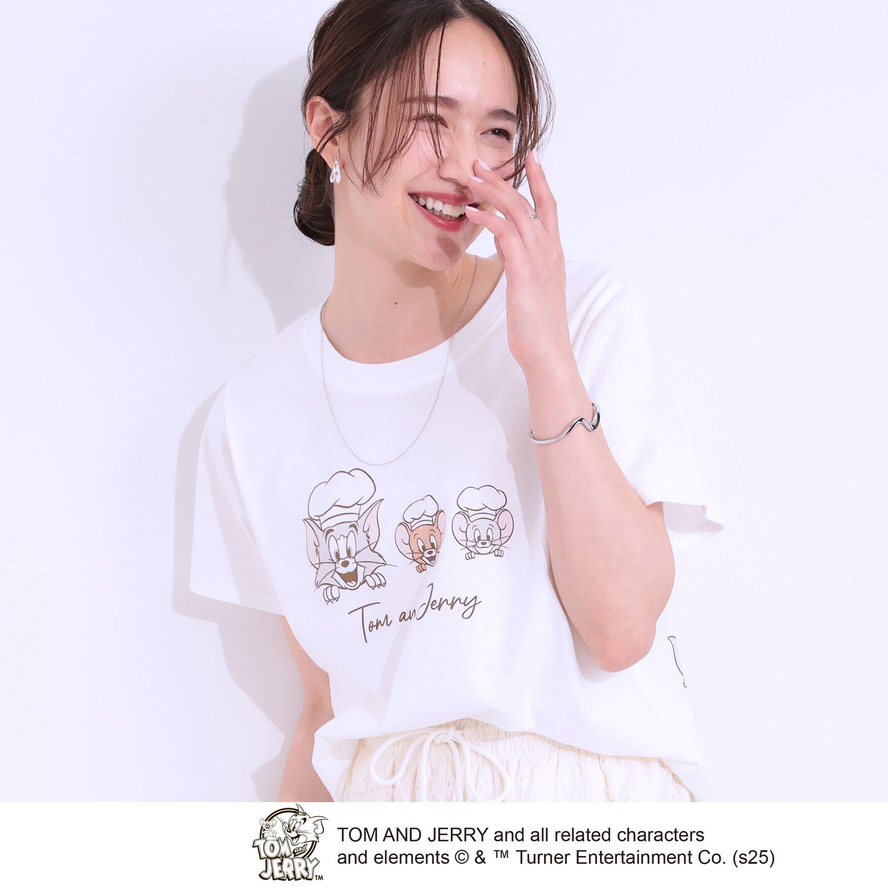 SHOO･LA･RUE「【TOM and JERRY 別注】ベーシックTシャツ」|Tシャツ・カットソー|ホワイト(101)