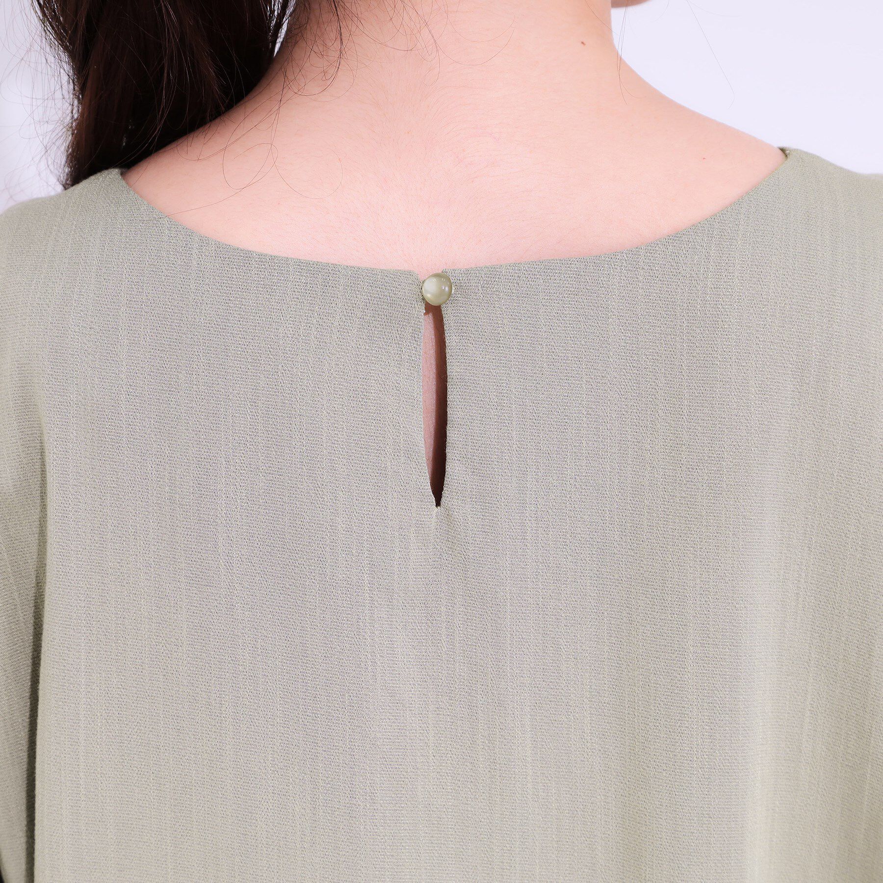 SHOO･LA･RUE「【S-LL】楽にサマ見え コクーンシルエットの涼やかワンピース」|ワンピース|