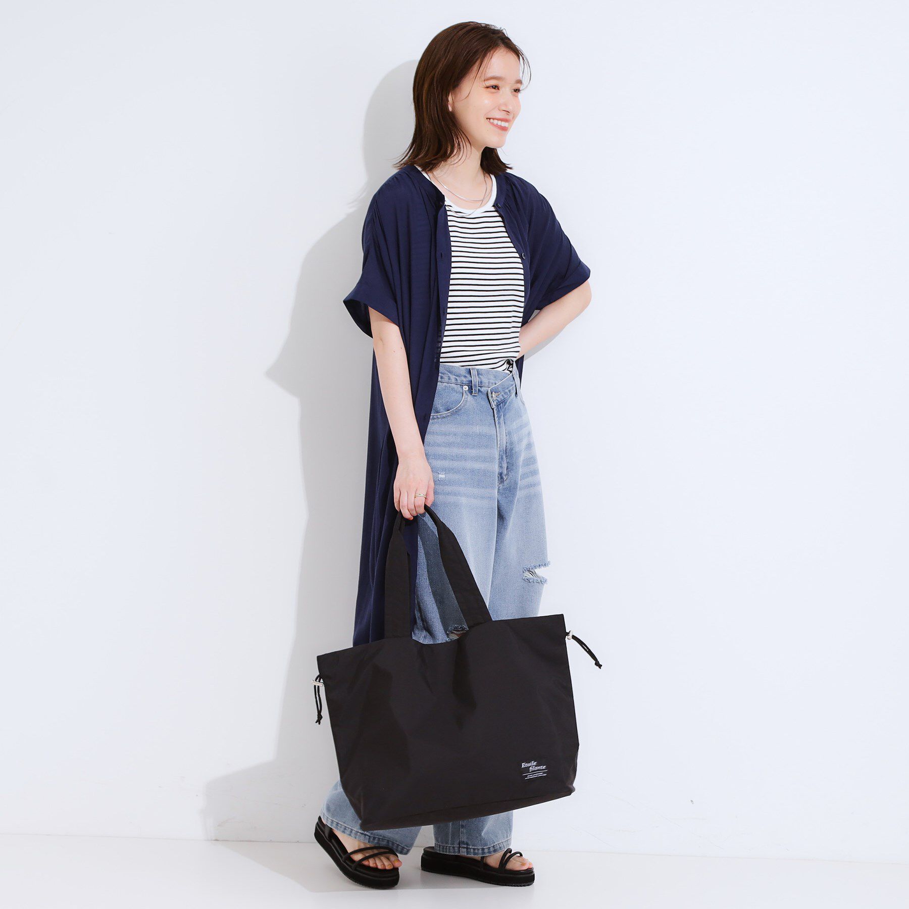 SHOO･LA･RUE「【撥水】ビッグ巾着トートバッグ」|トートバッグ|