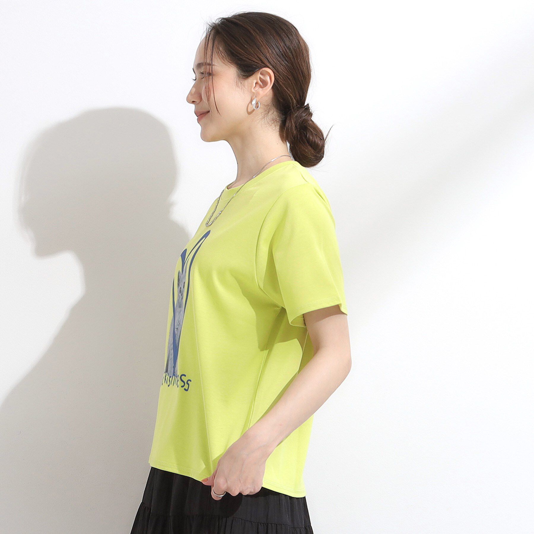 SHOO･LA･RUE「【S-LL/ひんやり/汗ジミ軽減/UVカット】グラフィックアソートTシャツ」|Tシャツ・カットソー|