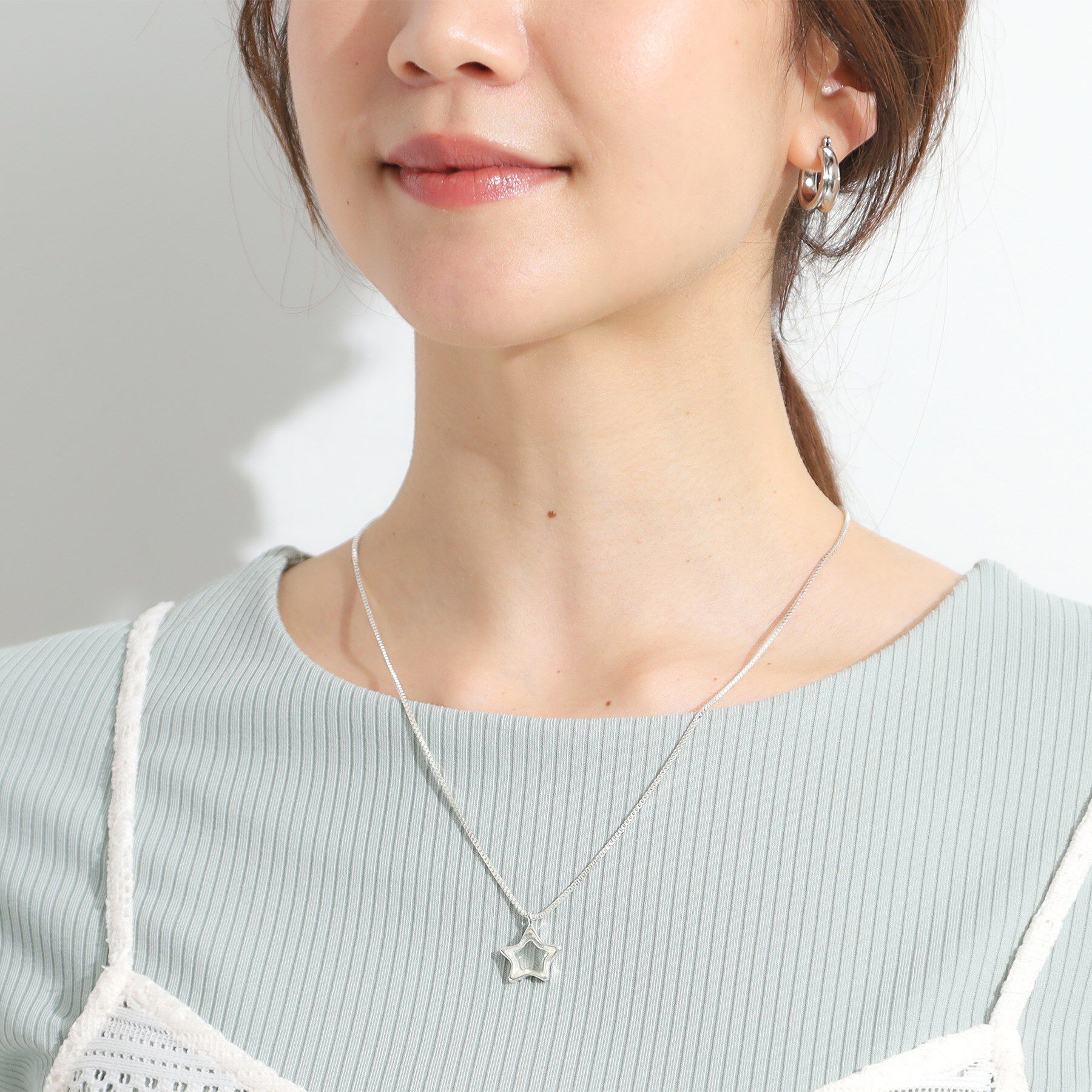 SHOO･LA･RUE「【2WAY】クリアスターネックレス」|ネックレス|